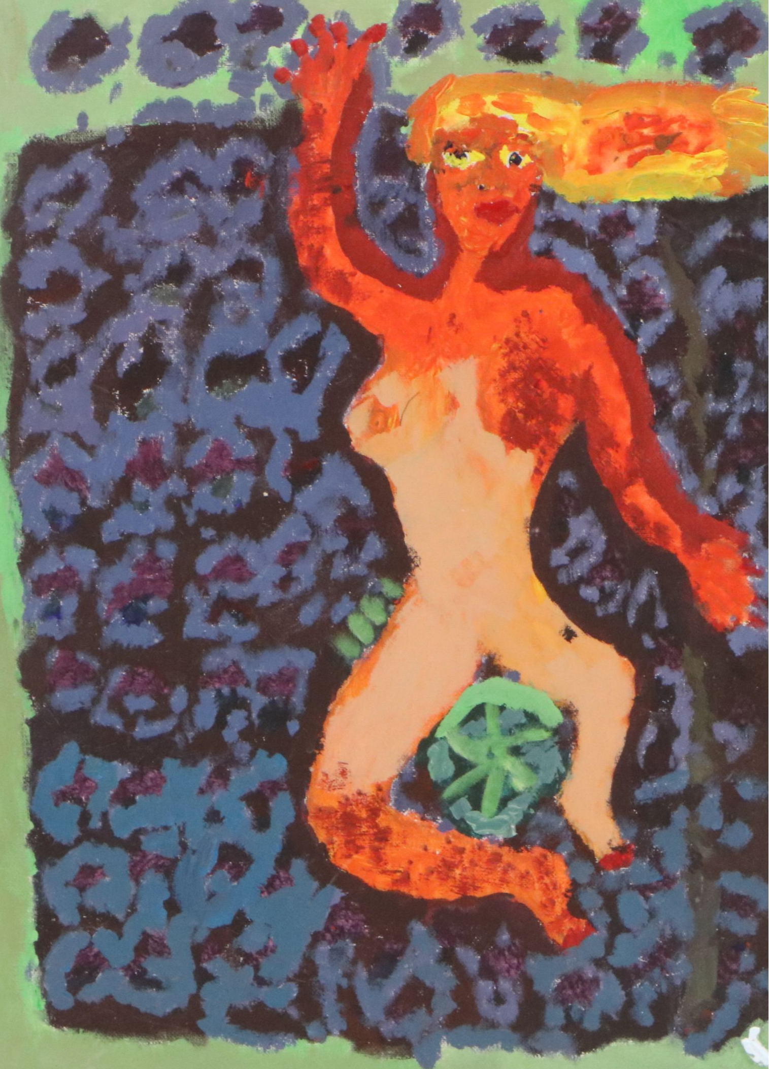 Willie Stokes Oil Painting "Nude With Yellow Hair," Late 20th Century