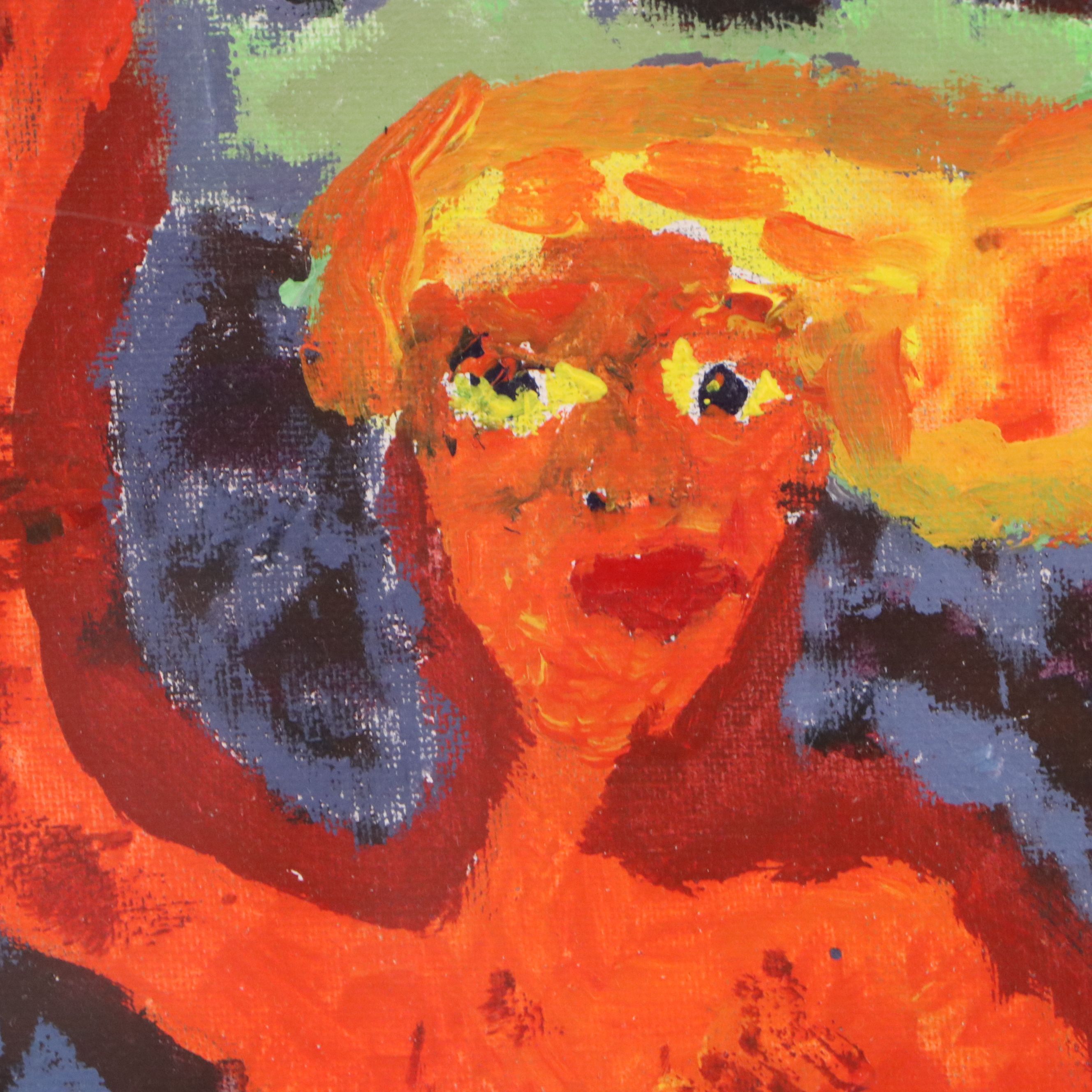 Willie Stokes Oil Painting "Nude With Yellow Hair," Late 20th Century