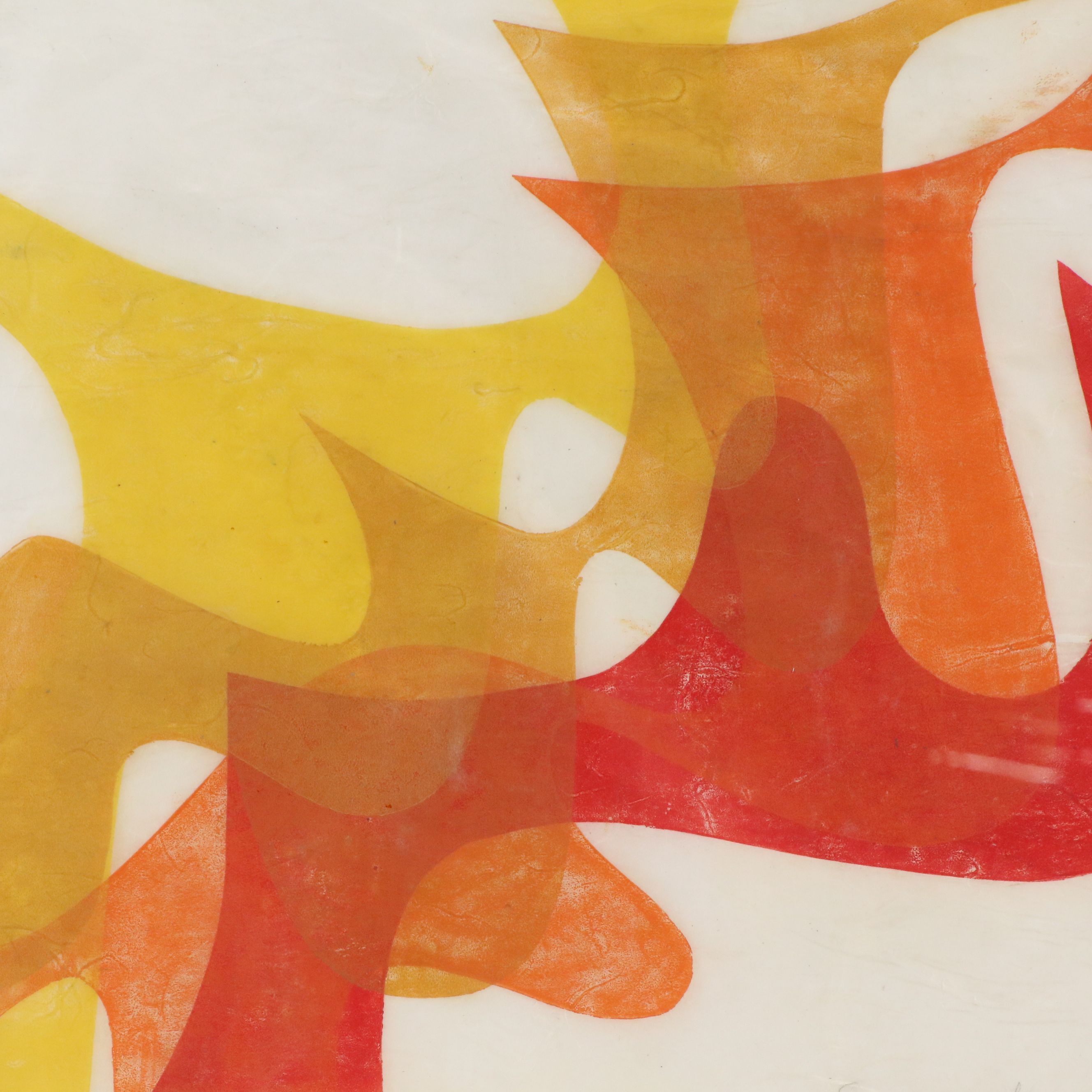 Elizabeth Monath Linocut "TPI Fugue," Mid-20th Century