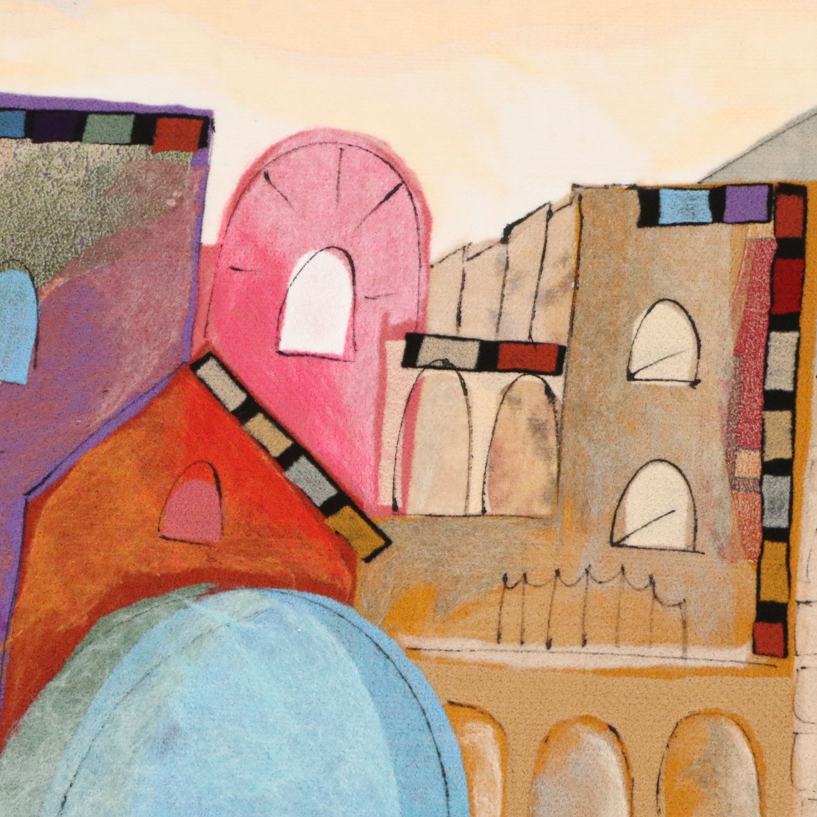 Smadar A. Livne Fiber Art Mixed Media "The Wall," 2001