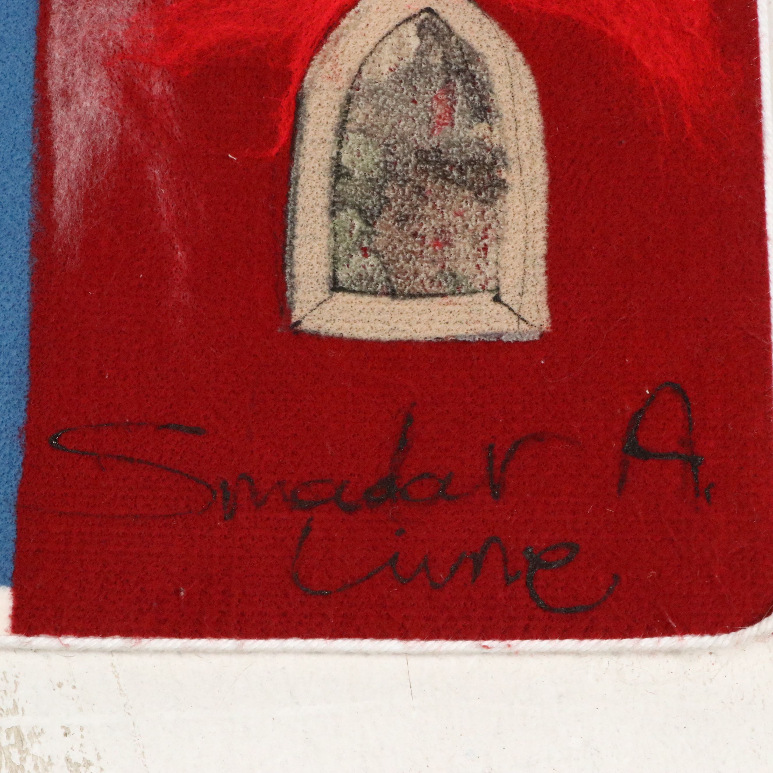 Smadar A. Livne Fiber Art Mixed Media "The Wall," 2001