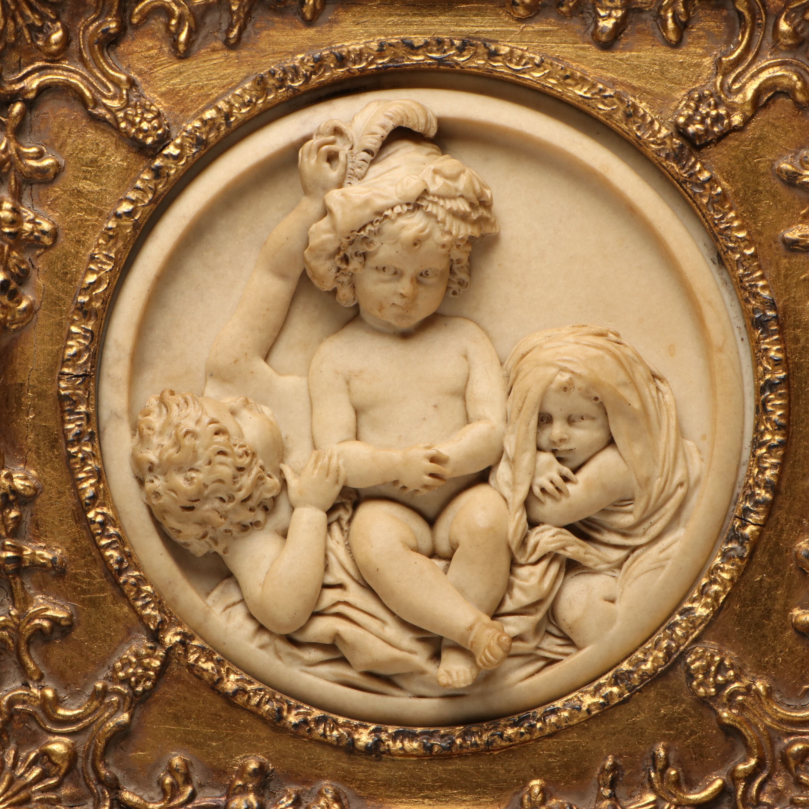 Enrico Braga Carved Marble Putti Reliefs, Late 19th / Early 20th Century