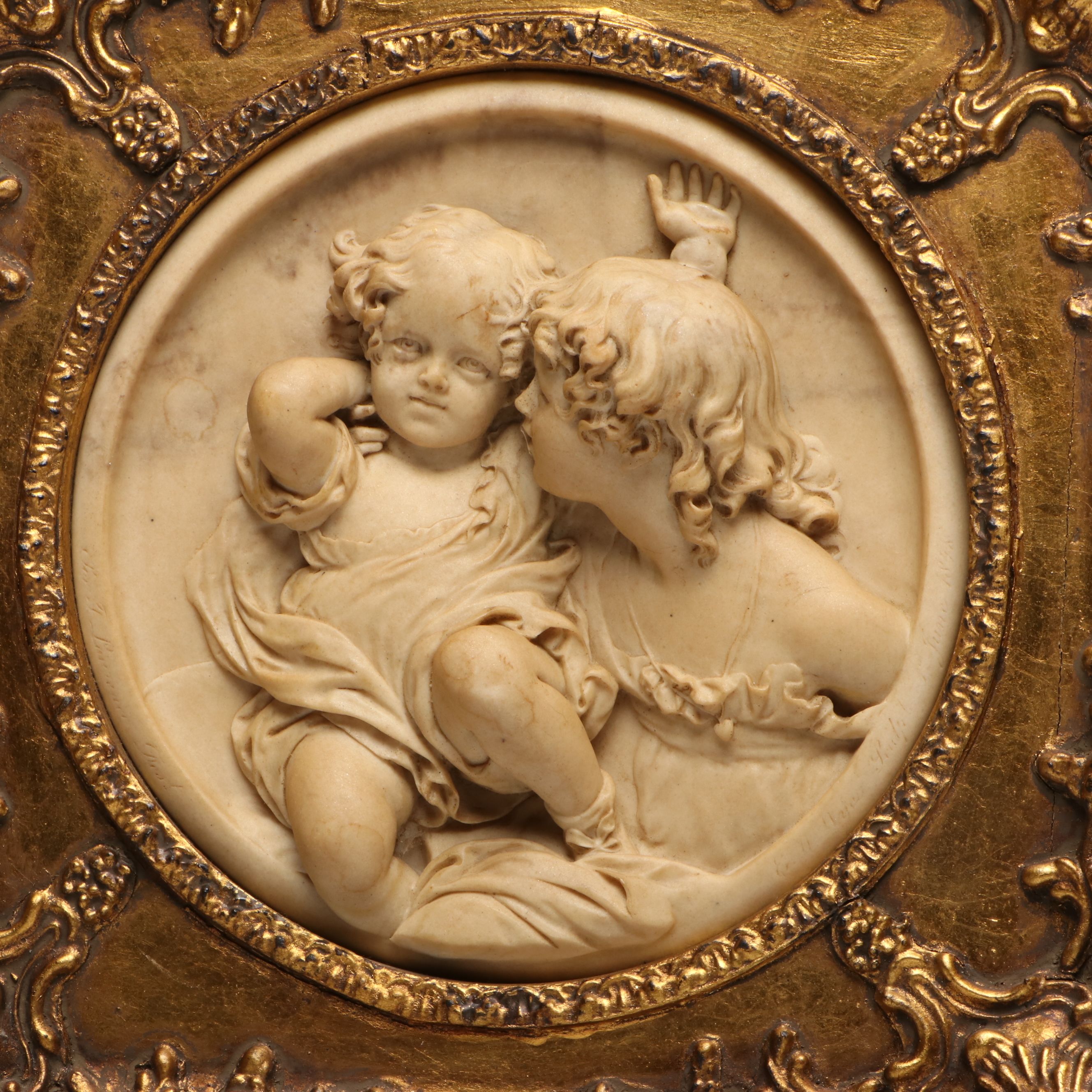 Enrico Braga Carved Marble Putti Reliefs, Late 19th / Early 20th Century