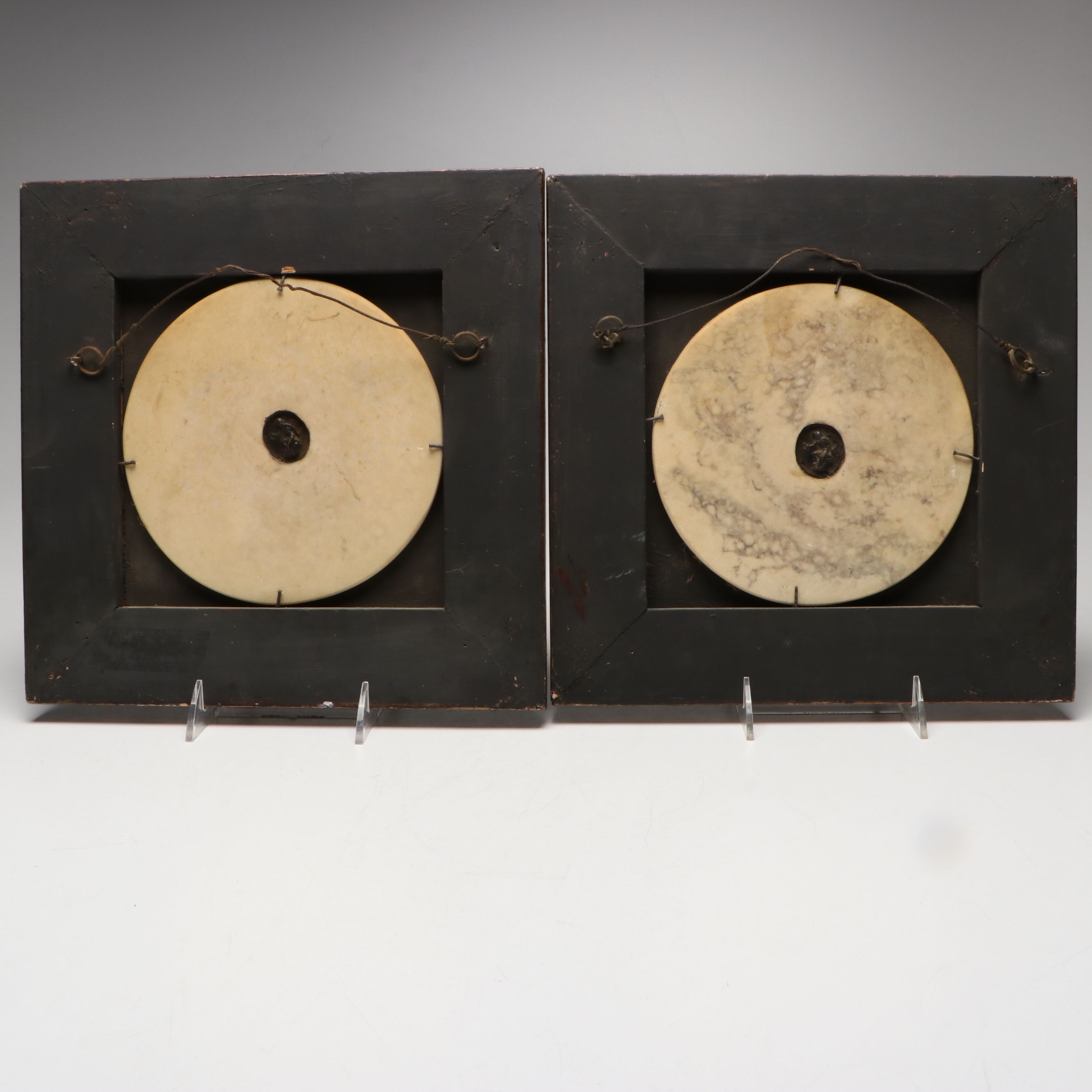 Enrico Braga Carved Marble Putti Reliefs, Late 19th / Early 20th Century