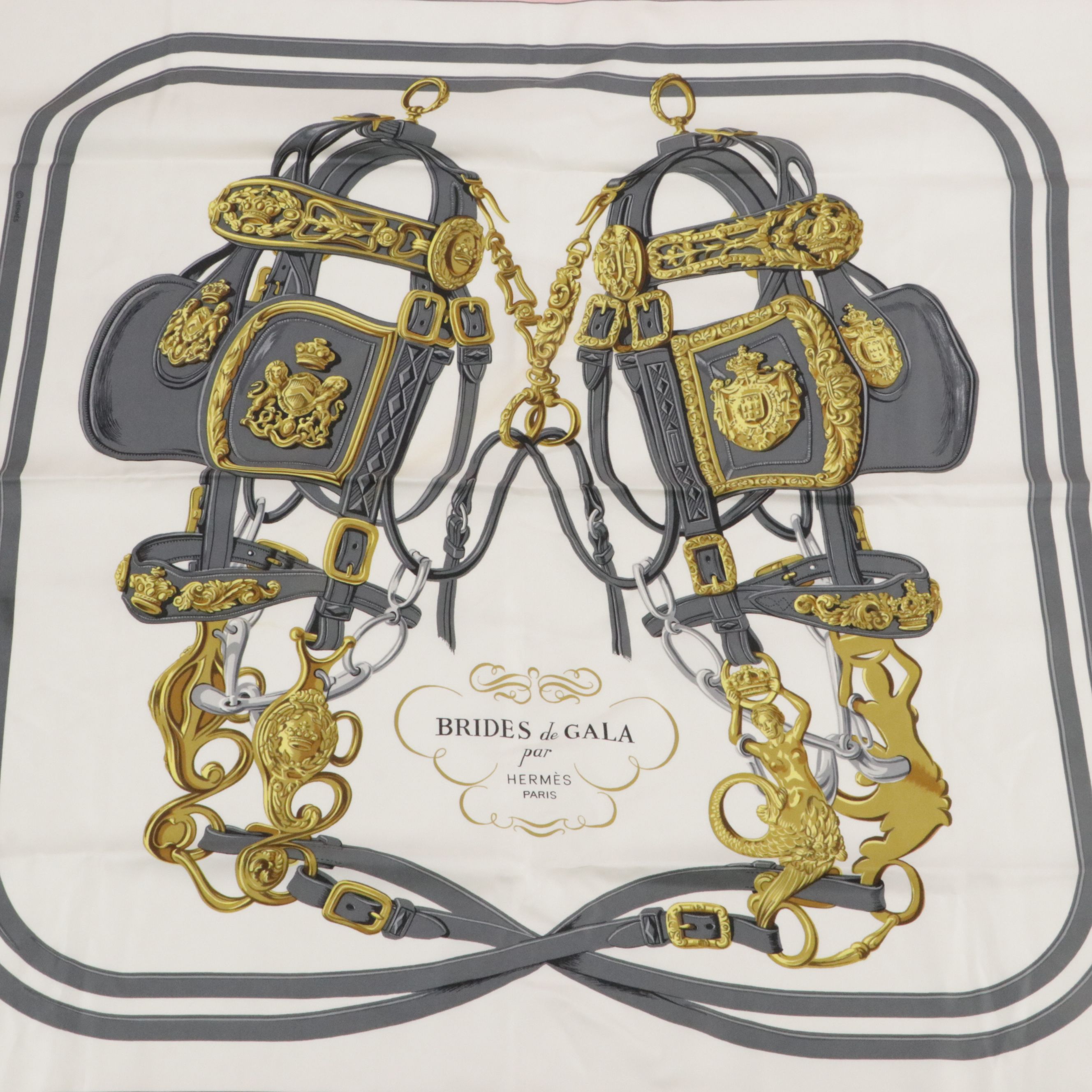 Hermès "Brides de Gala" Silk Twill Scarf 90