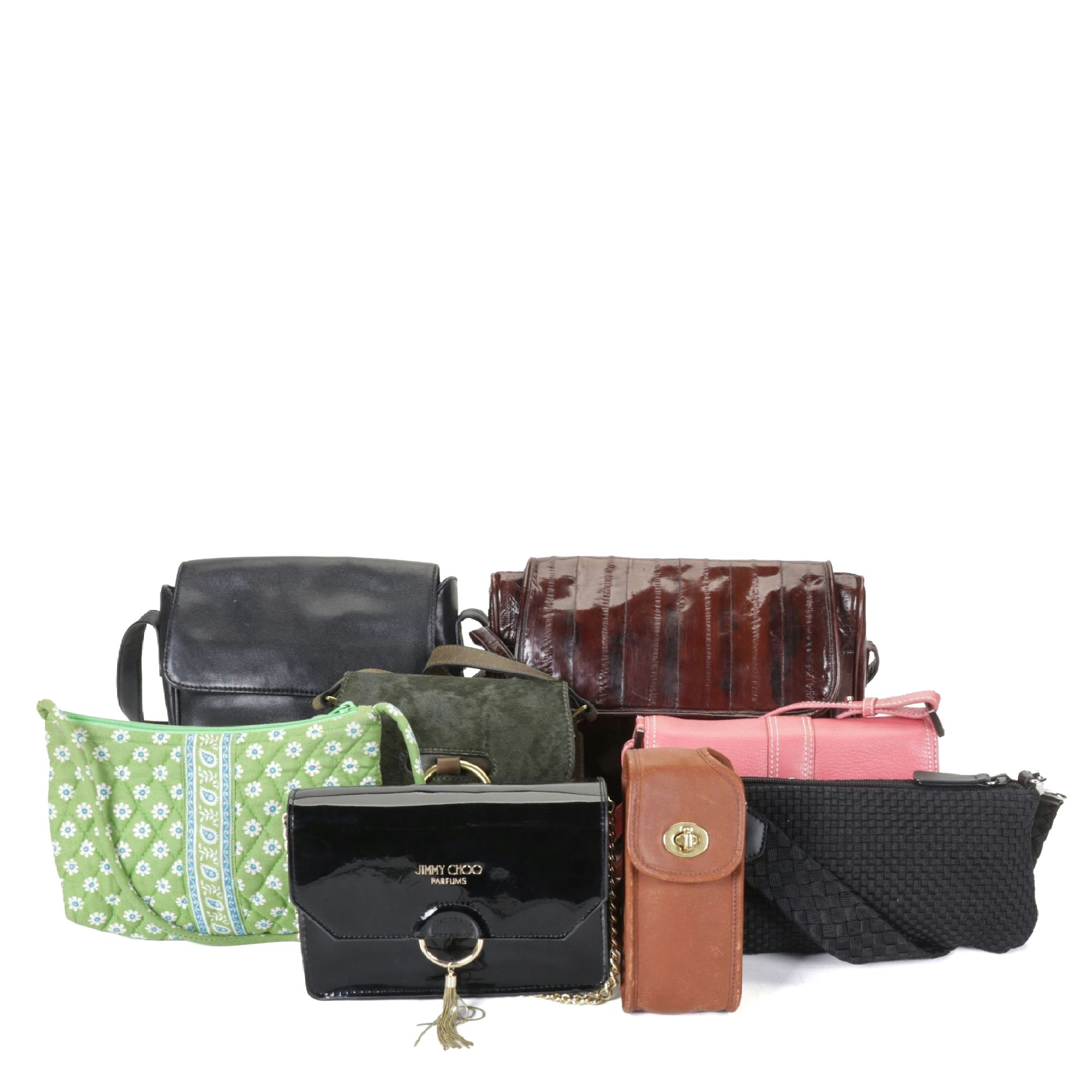 Eel Skin Crossbody Bag with Coach Leather Glasses Case, Madewell & More Purses