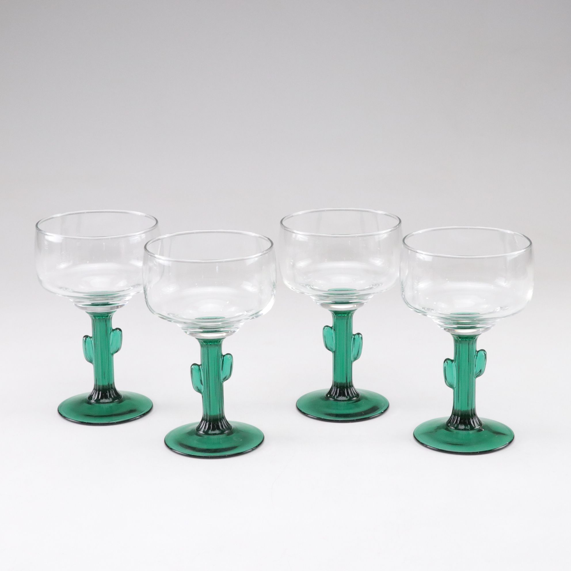 Lillian Vernon Fish Pitcher and Candlestick with Libbey Cactus Margarita Glasses