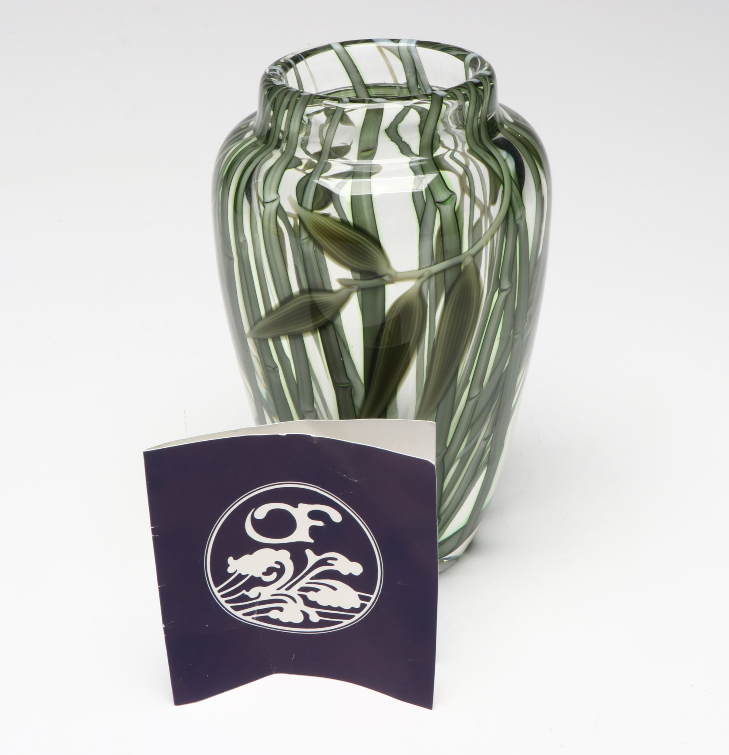 Bruce Sillars for Orient & Flume Bamboo Cased Glass Vase