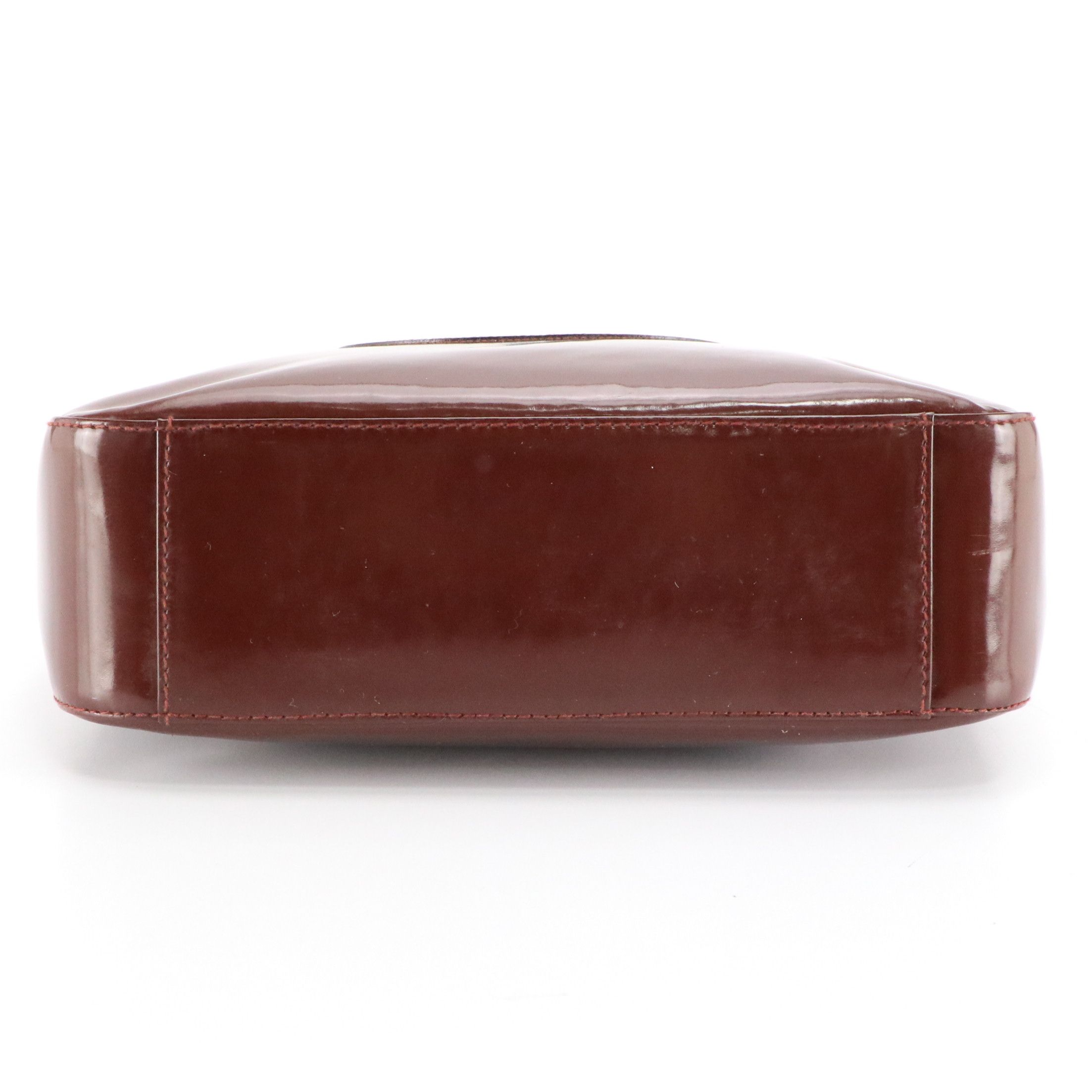 Gucci Interlocking G Hobo Shoulder Bag in Burgundy Patent Leather