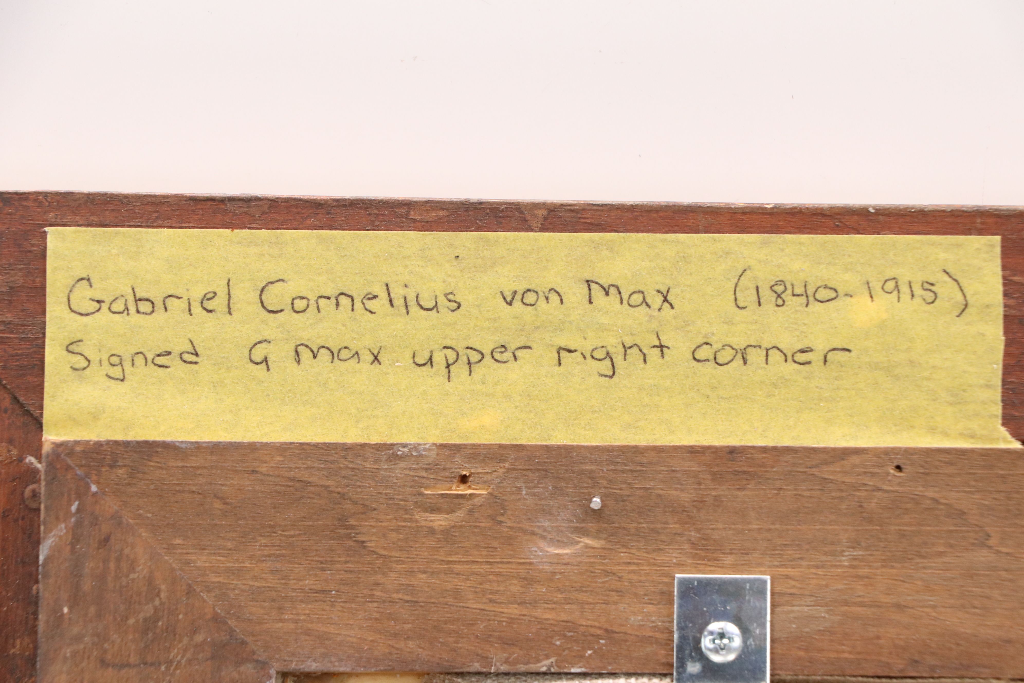 Gabriel Cornelius von Max Oil Portrait of Young Woman, Late 19th Century