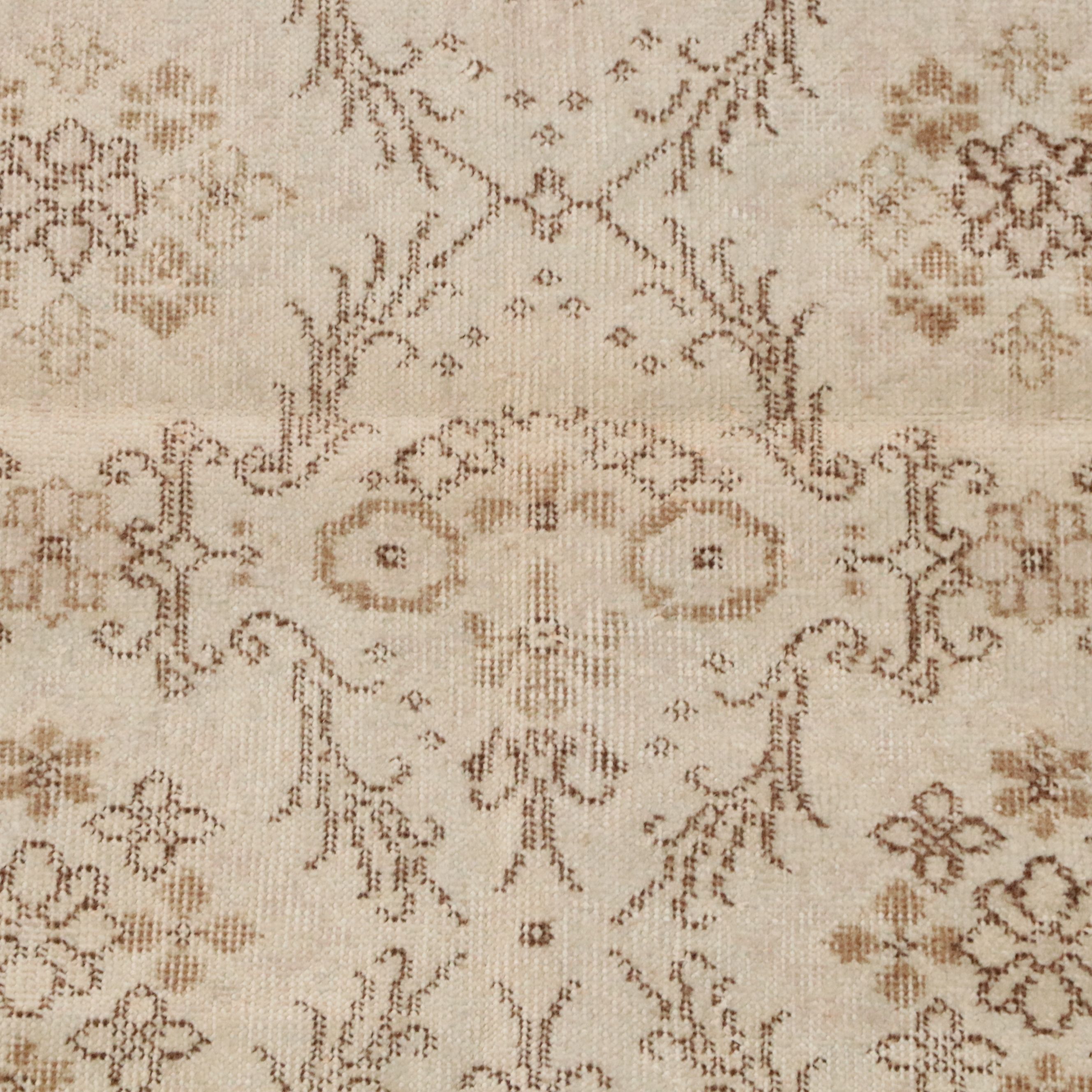 3'8 x 6'6 Hand-Knotted Turkish Oushak Area Rug