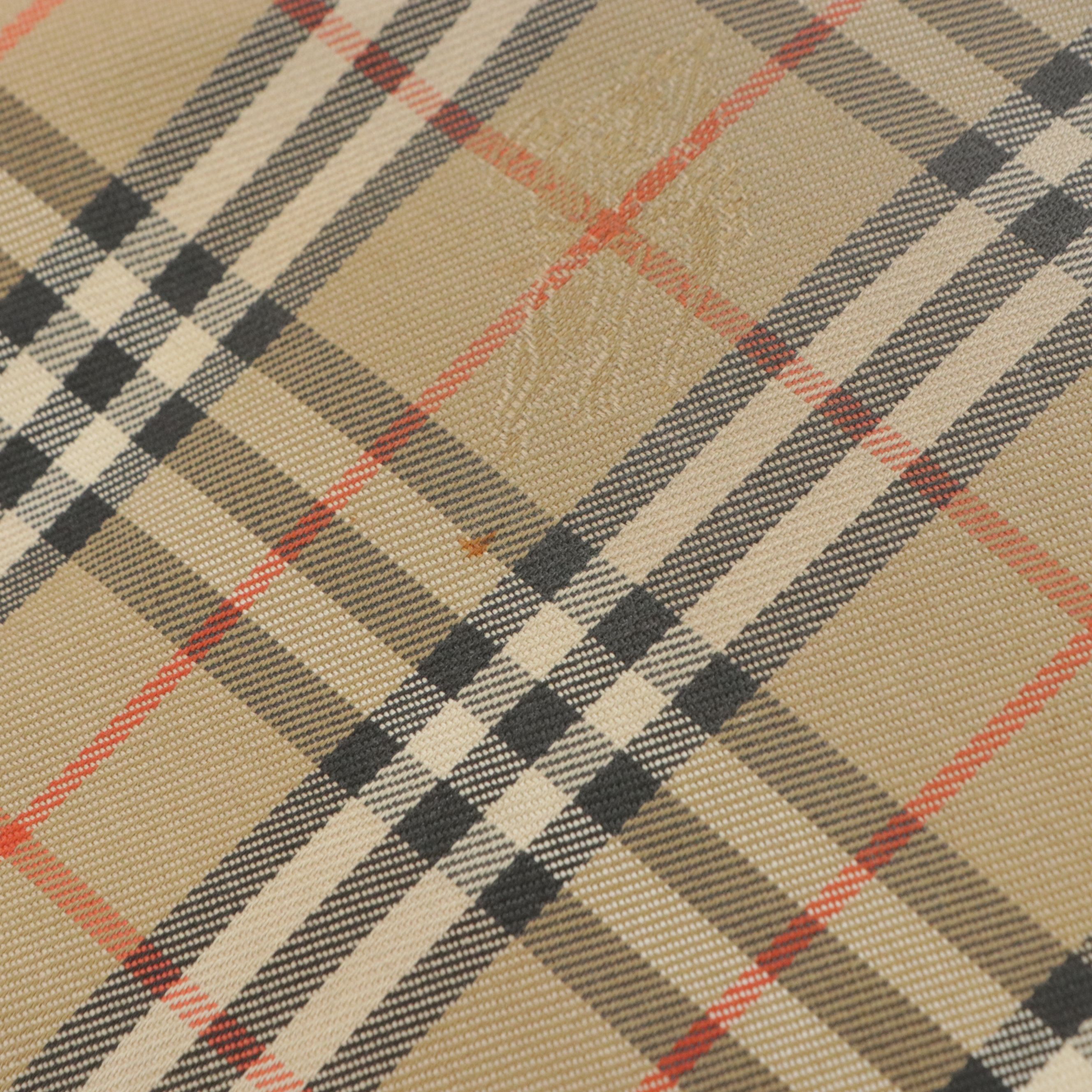 Burberry Front Pocket Shoulder Bag in Haymarket Check Canvas & Saffiano Leather