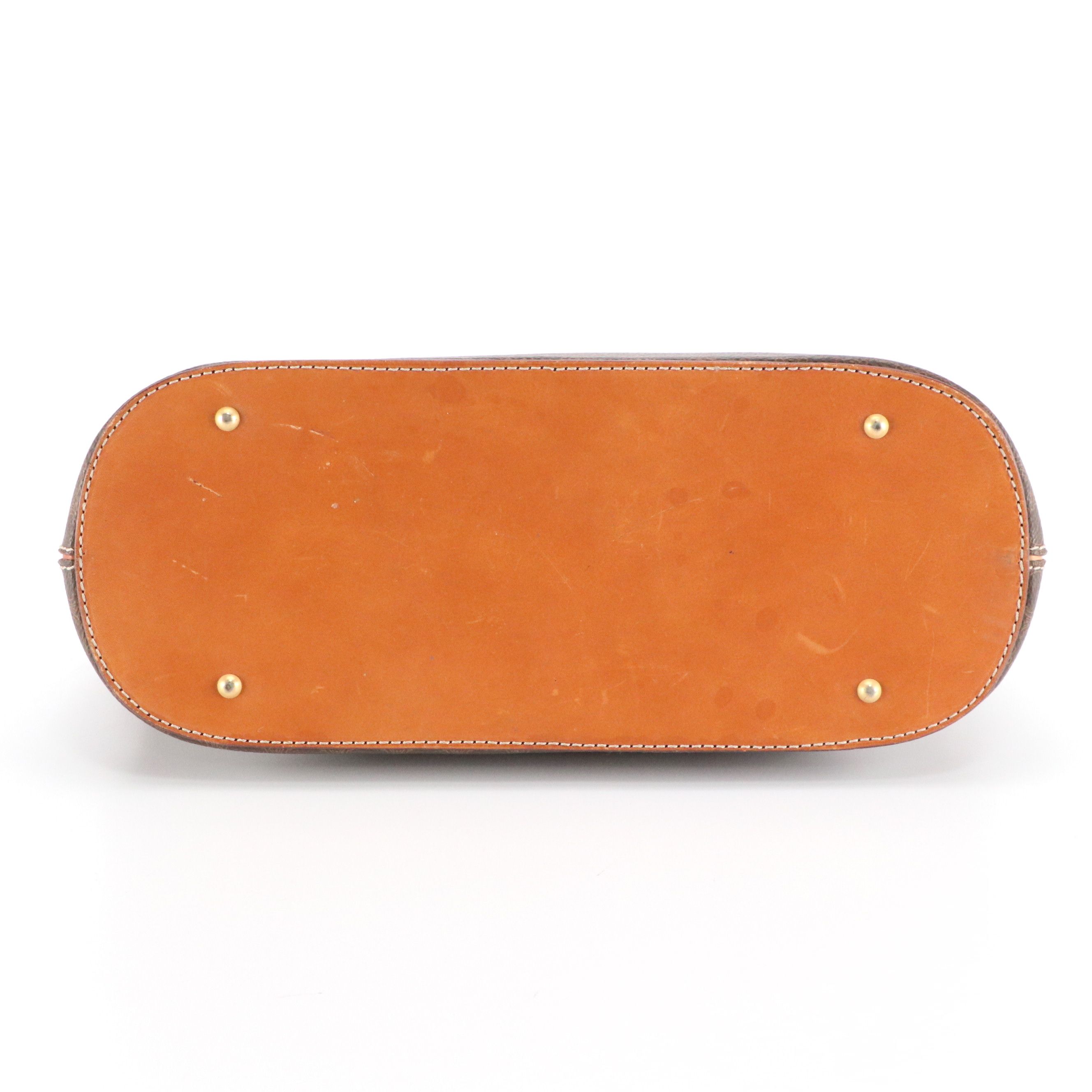 Celine Dome Handbag in Macadam Canvas with Leather Trim