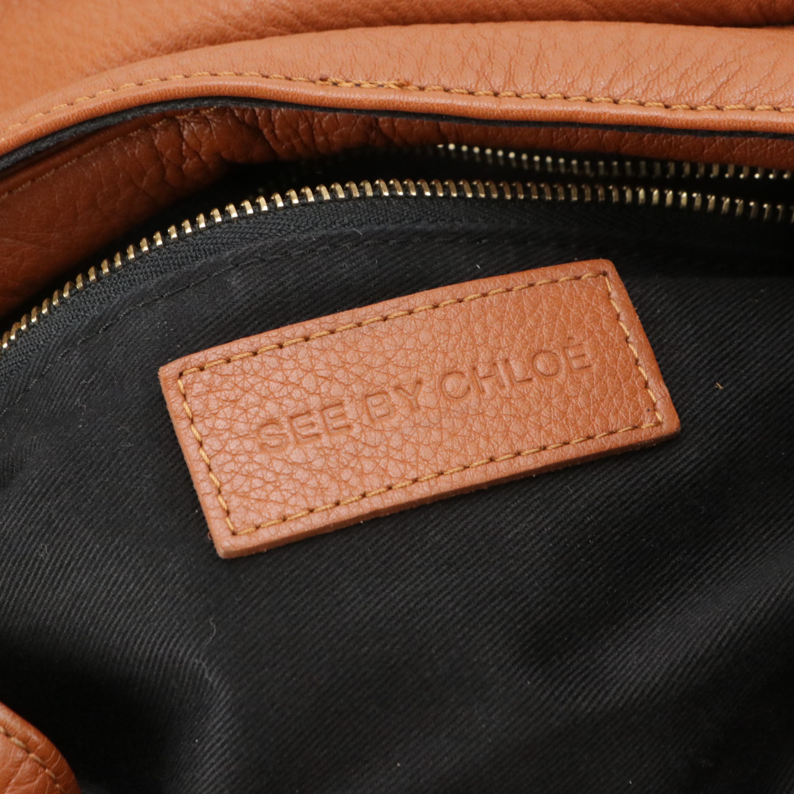 See by Chloé Grain Leather Shoulder Bag with Tassel