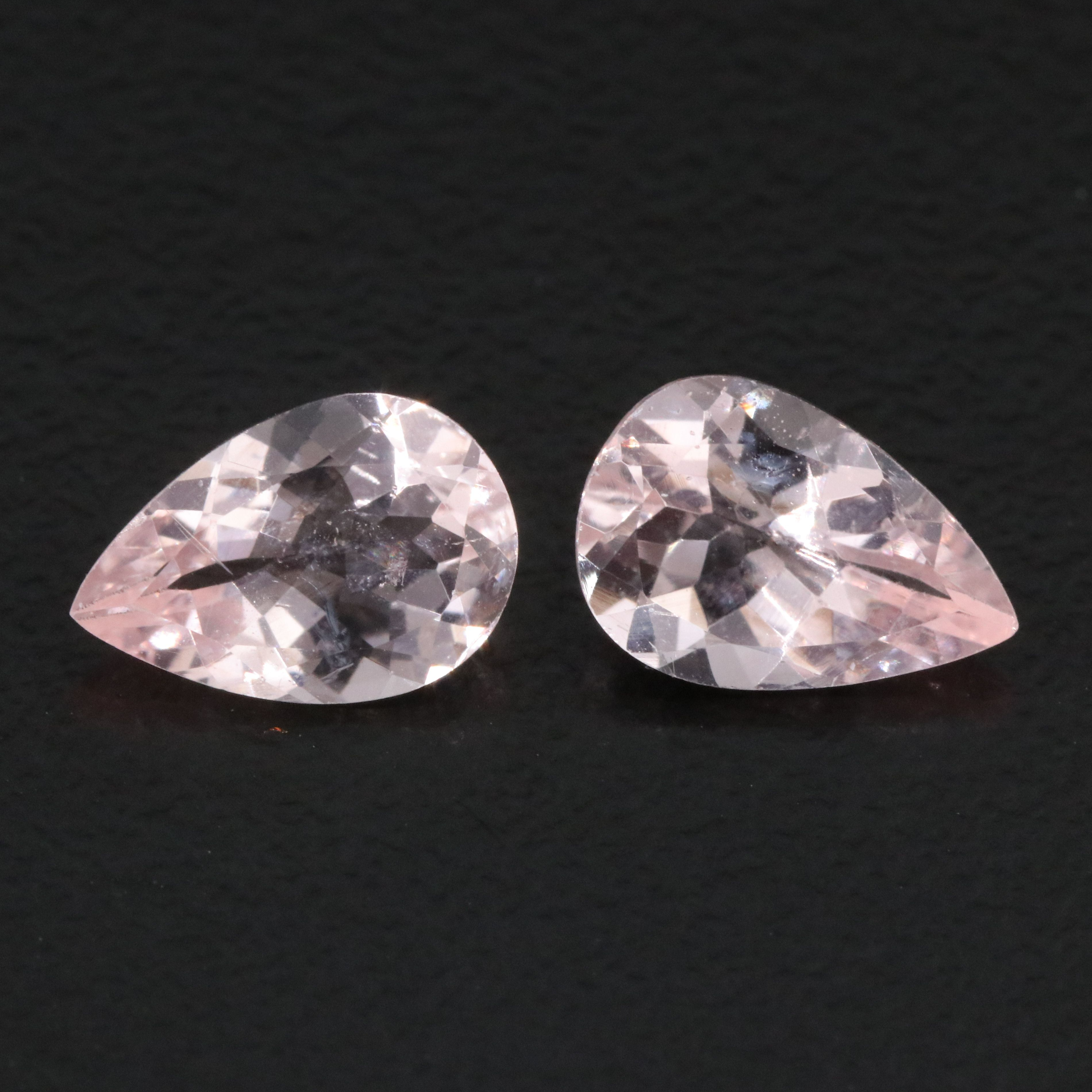 Loose 2.13 CTW Morganite Pair
