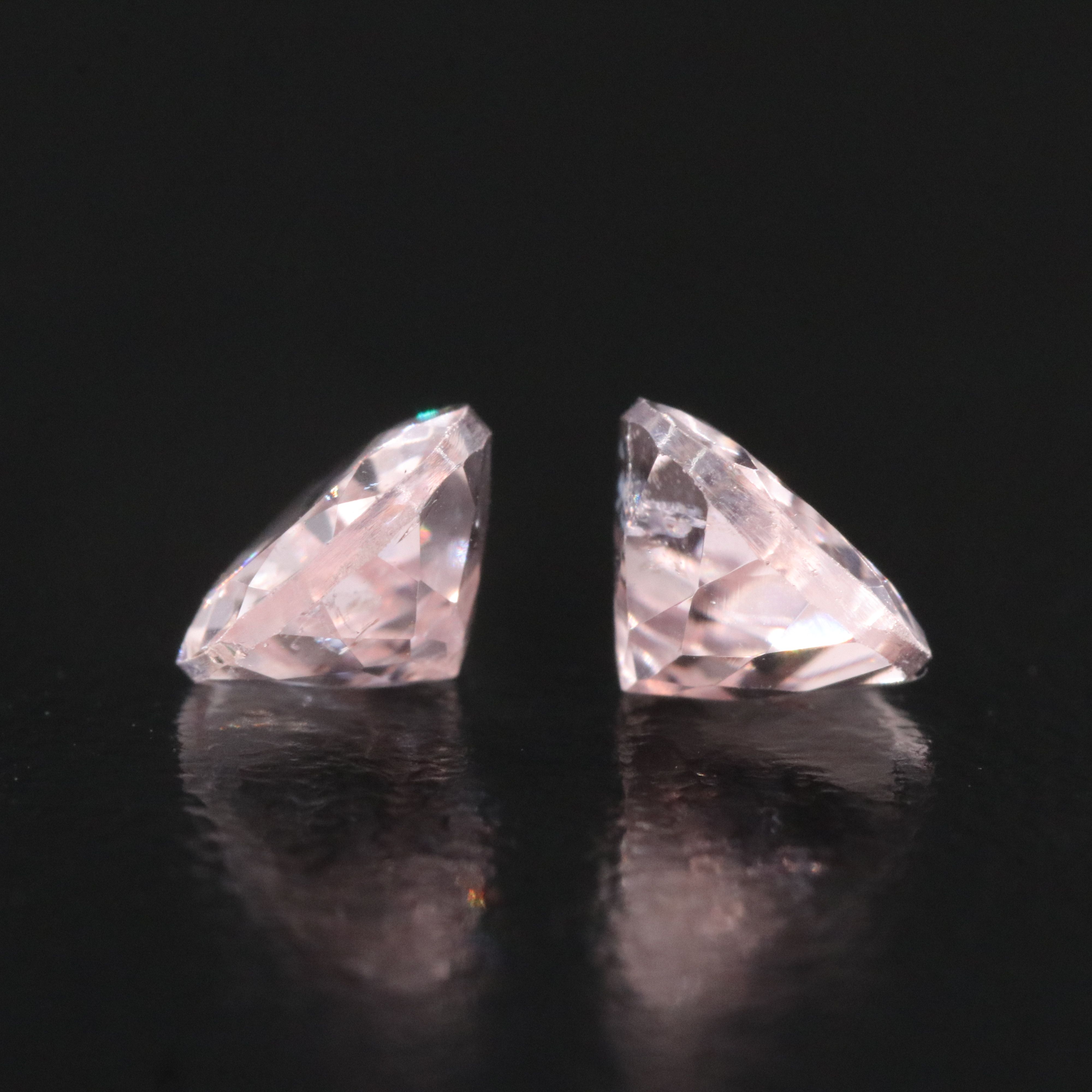Loose 2.13 CTW Morganite Pair