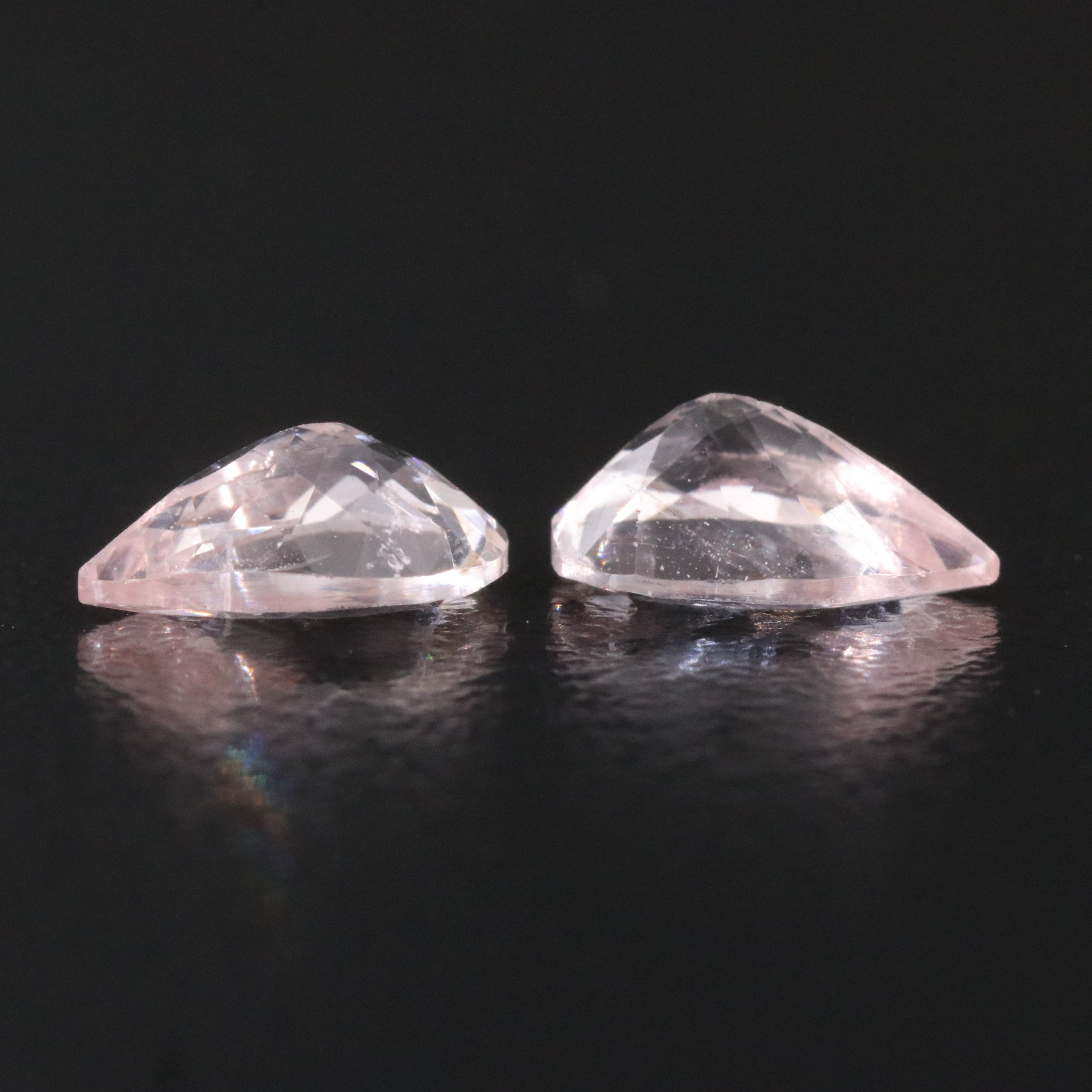 Loose 2.13 CTW Morganite Pair