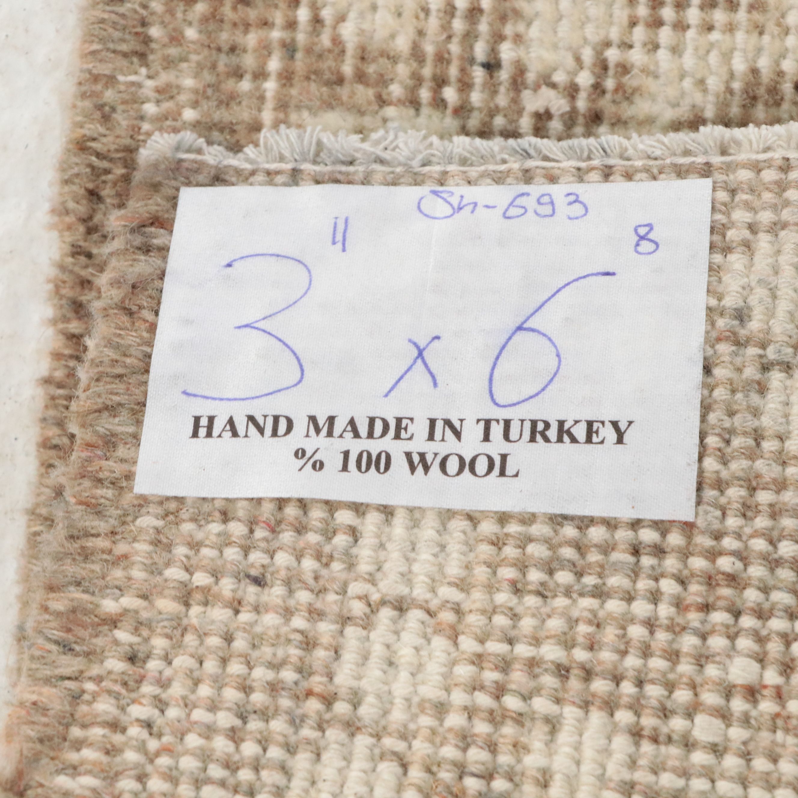 4' x 6'8 Hand-Knotted Turkish Oushak Area Rug