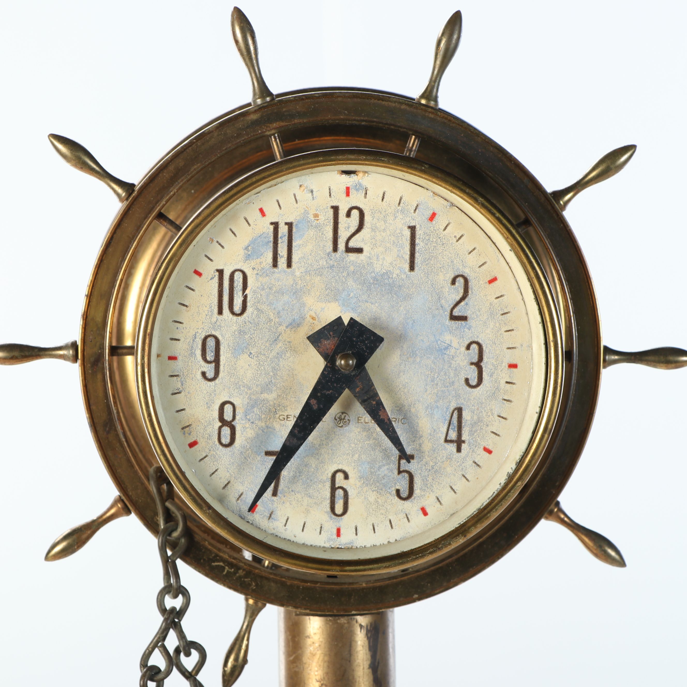 Vintage General Electric Brass Nautical Floor Clock