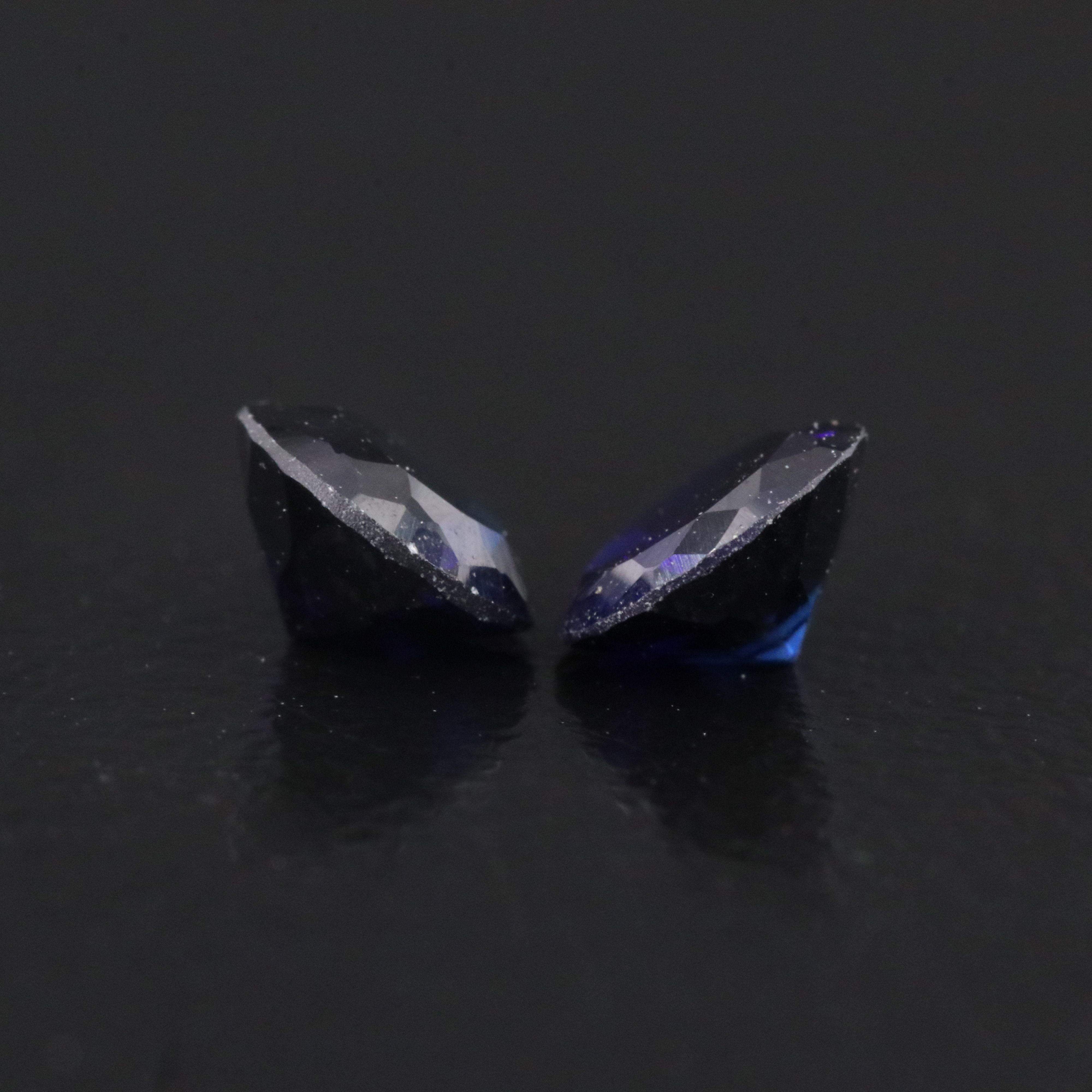 Loose 1.08 CTW Lab Grown Sapphire Pair