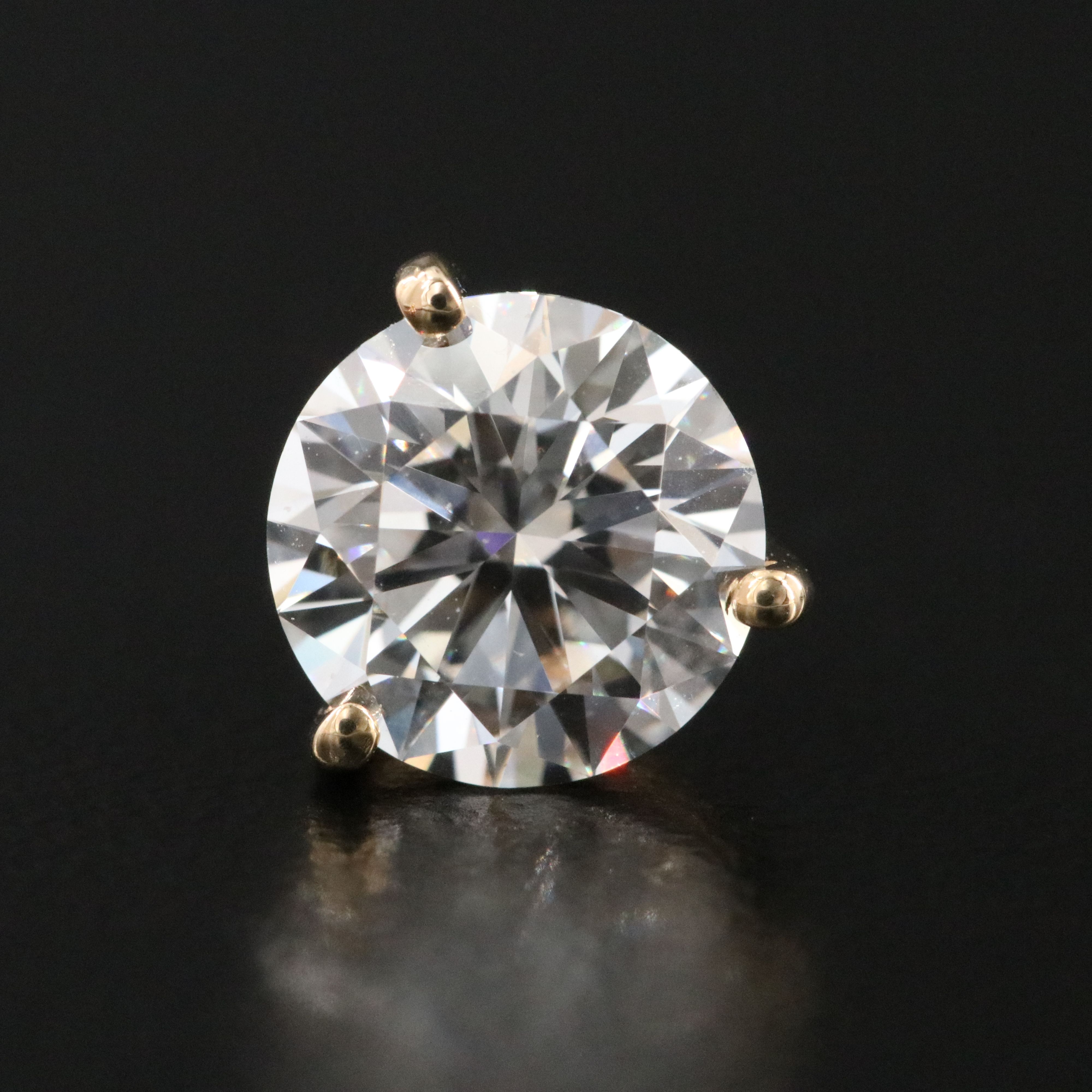 18K 3.02 CTW Lab Grown Diamond Stud Earrings with IGI Reports