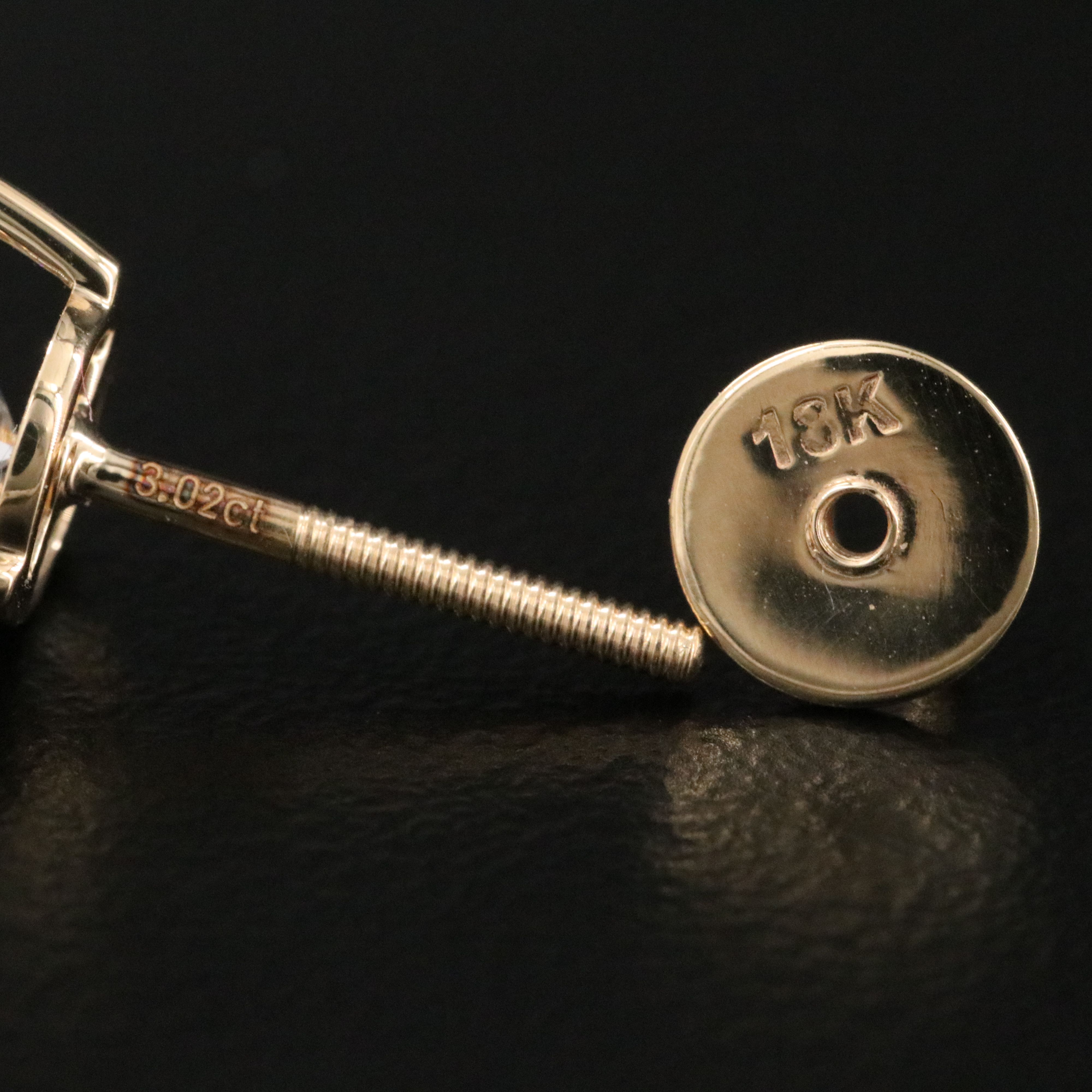 18K 3.02 CTW Lab Grown Diamond Stud Earrings with IGI Reports