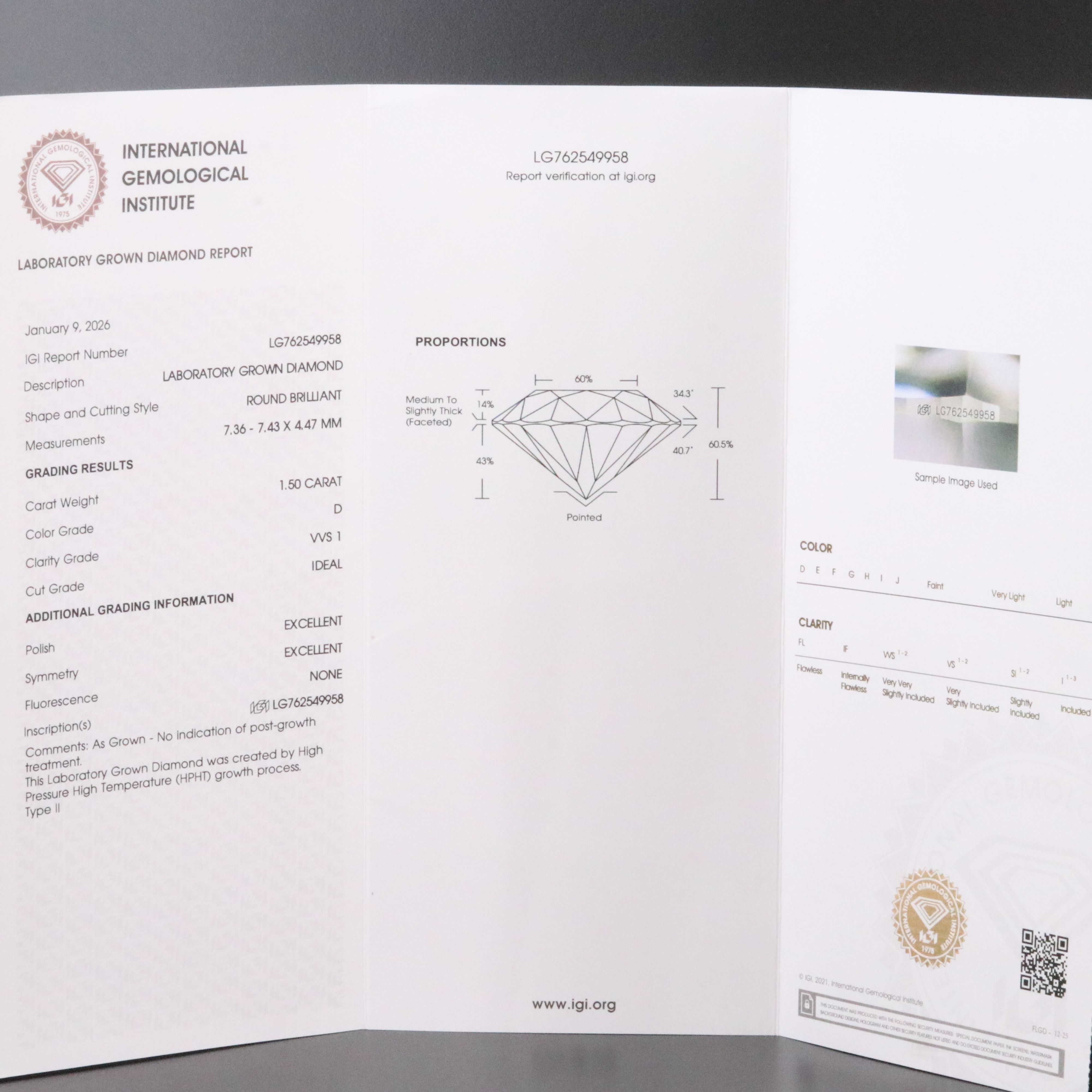 18K 3.02 CTW Lab Grown Diamond Stud Earrings with IGI Reports