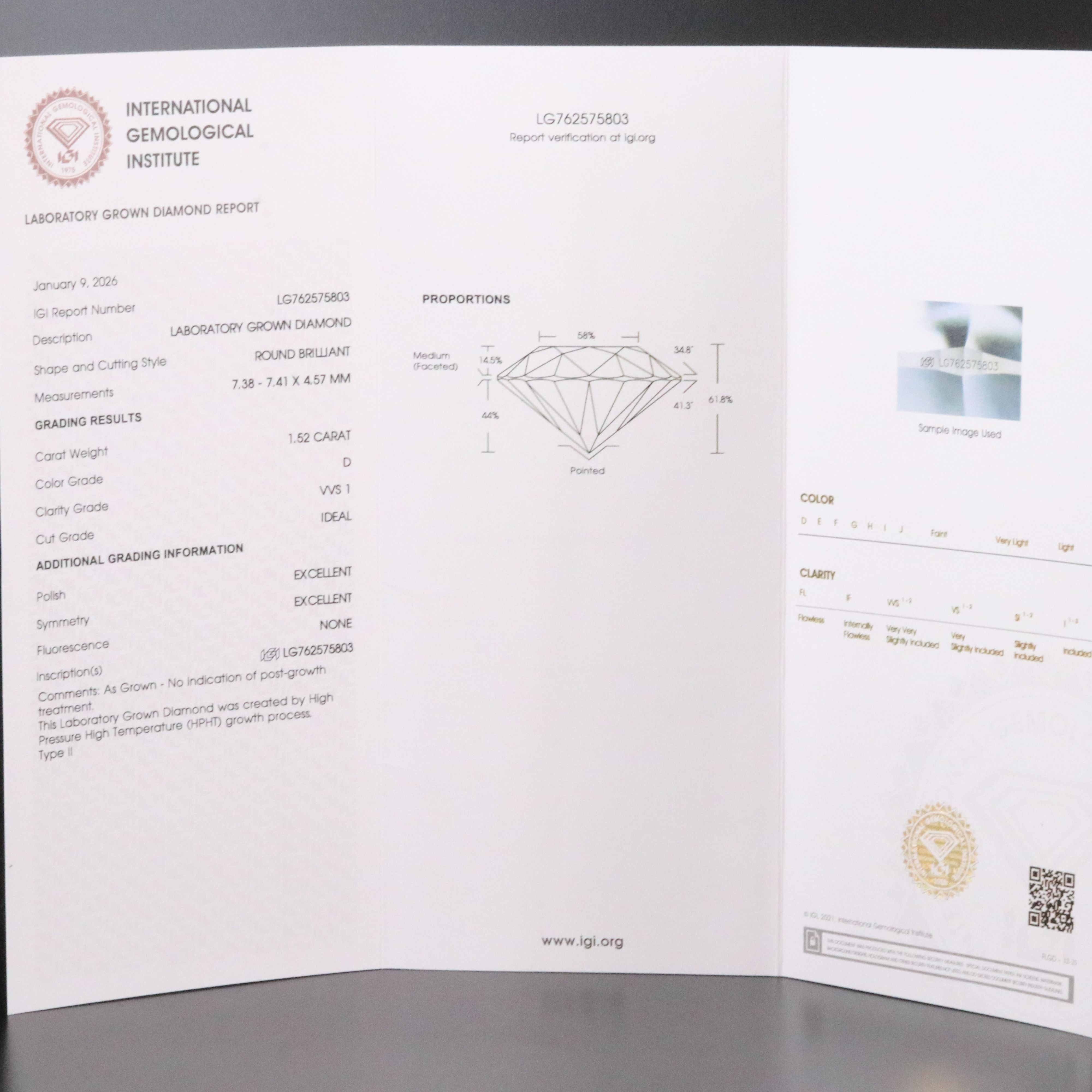 18K 3.02 CTW Lab Grown Diamond Stud Earrings with IGI Reports