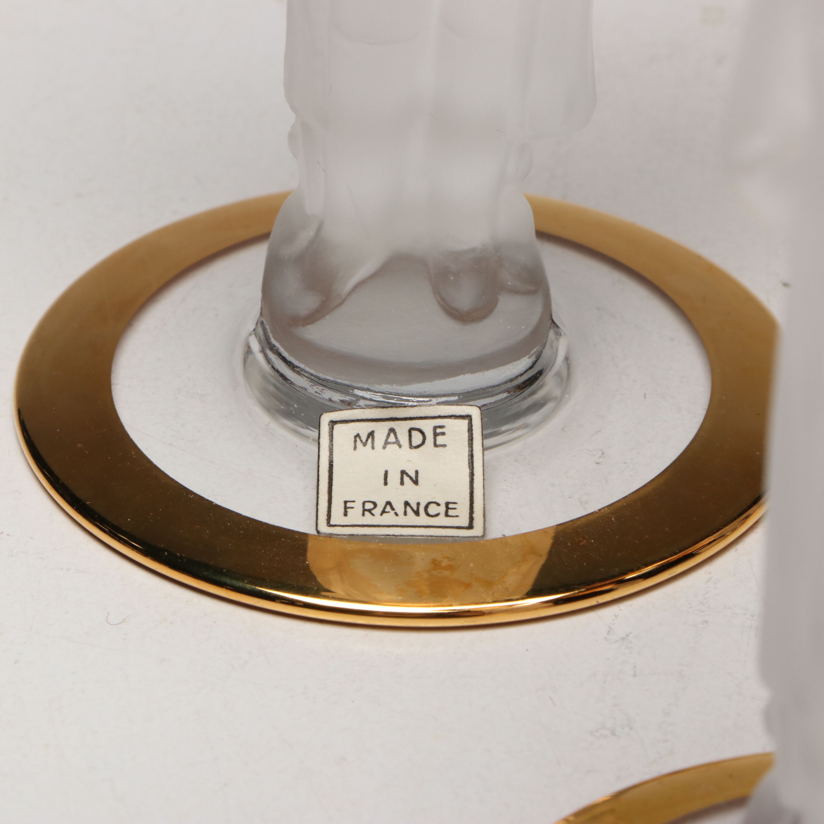 Bayel French "Napoleon" Gilt Crystal Champagne Coupes, Mid-20th Century