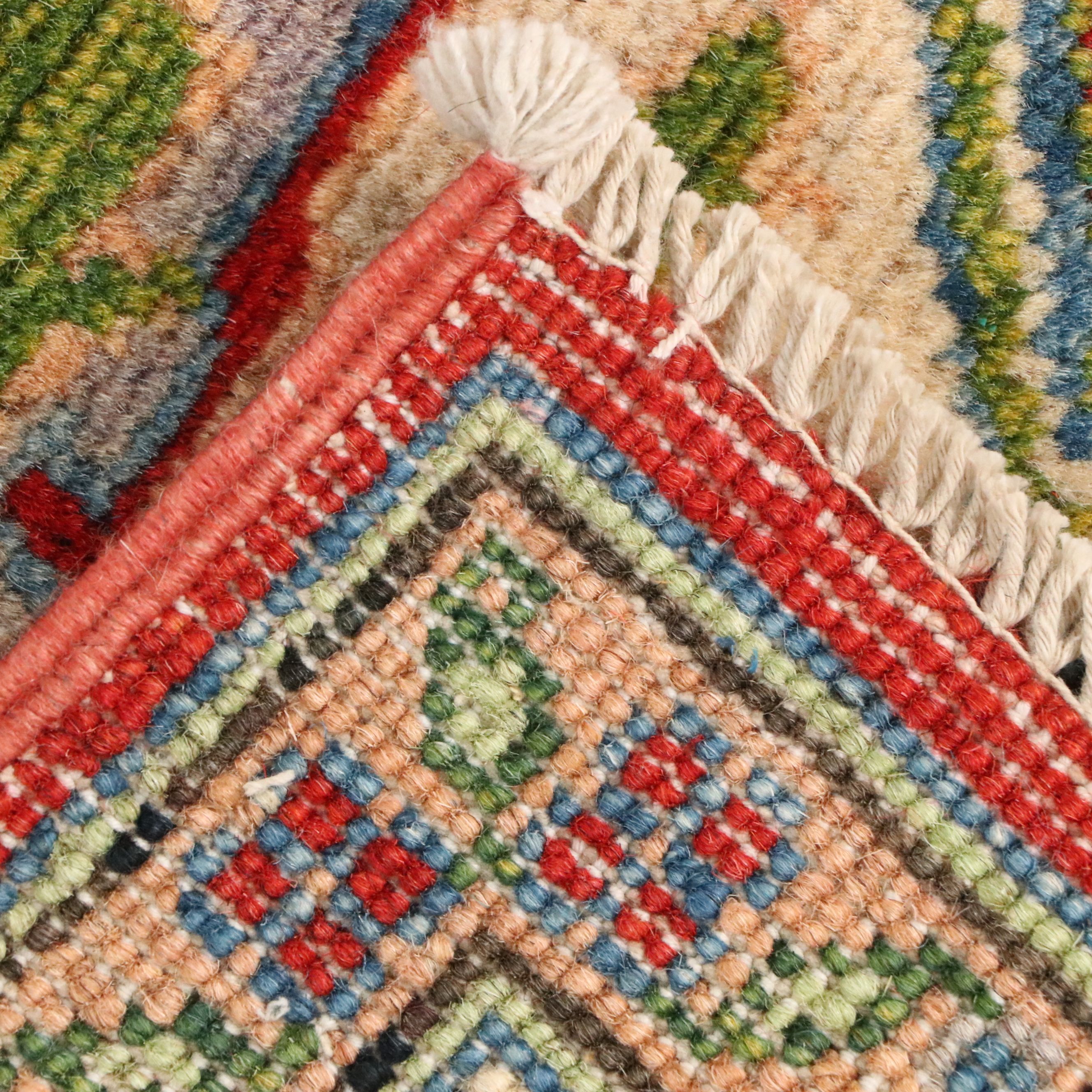 5'2 x 7'1 Hand-Knotted Afghan Kazak Area Rug