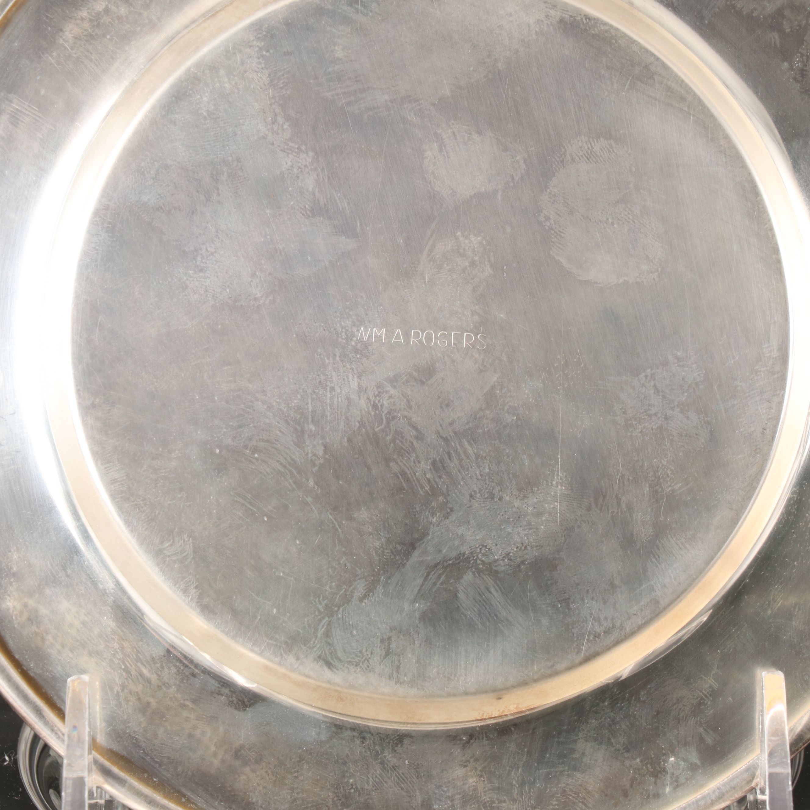 Reed & Barton Silver Plate Console Bowl with Sheridan and Other Serveware