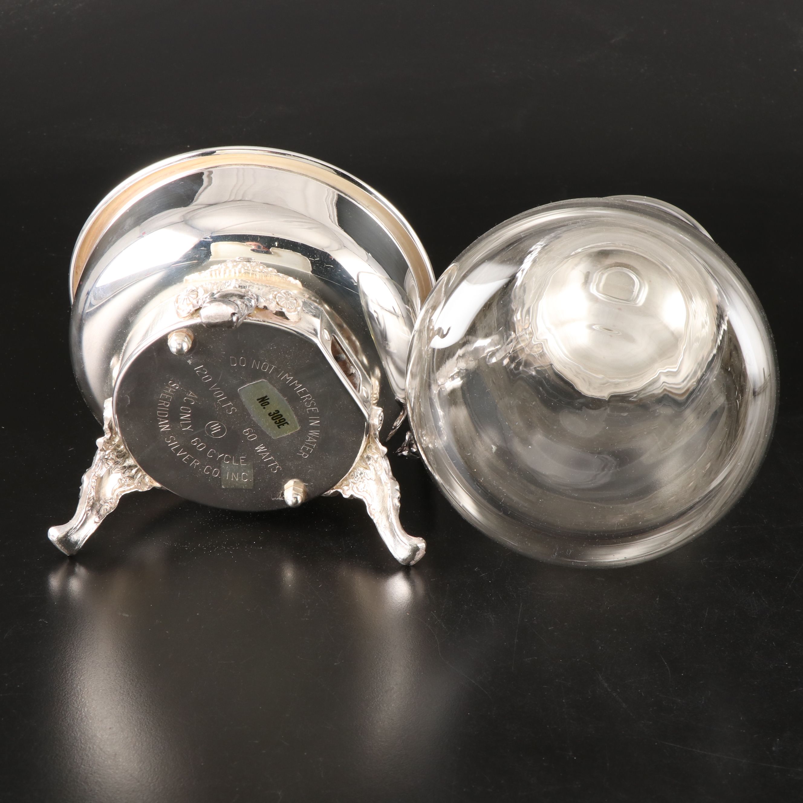 Reed & Barton Silver Plate Console Bowl with Sheridan and Other Serveware