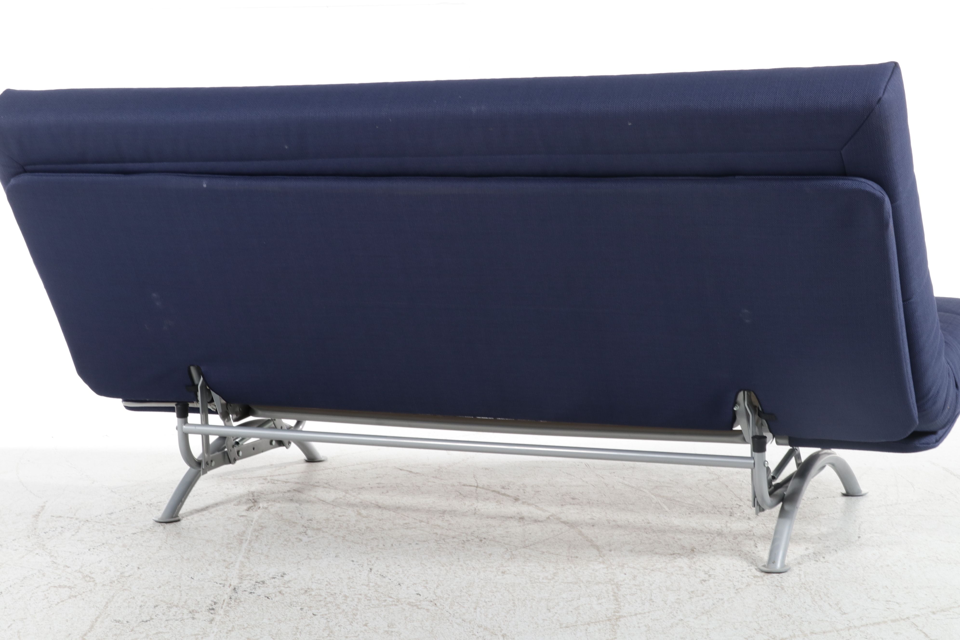 Contemporary Metal Frame Upholstered Futon