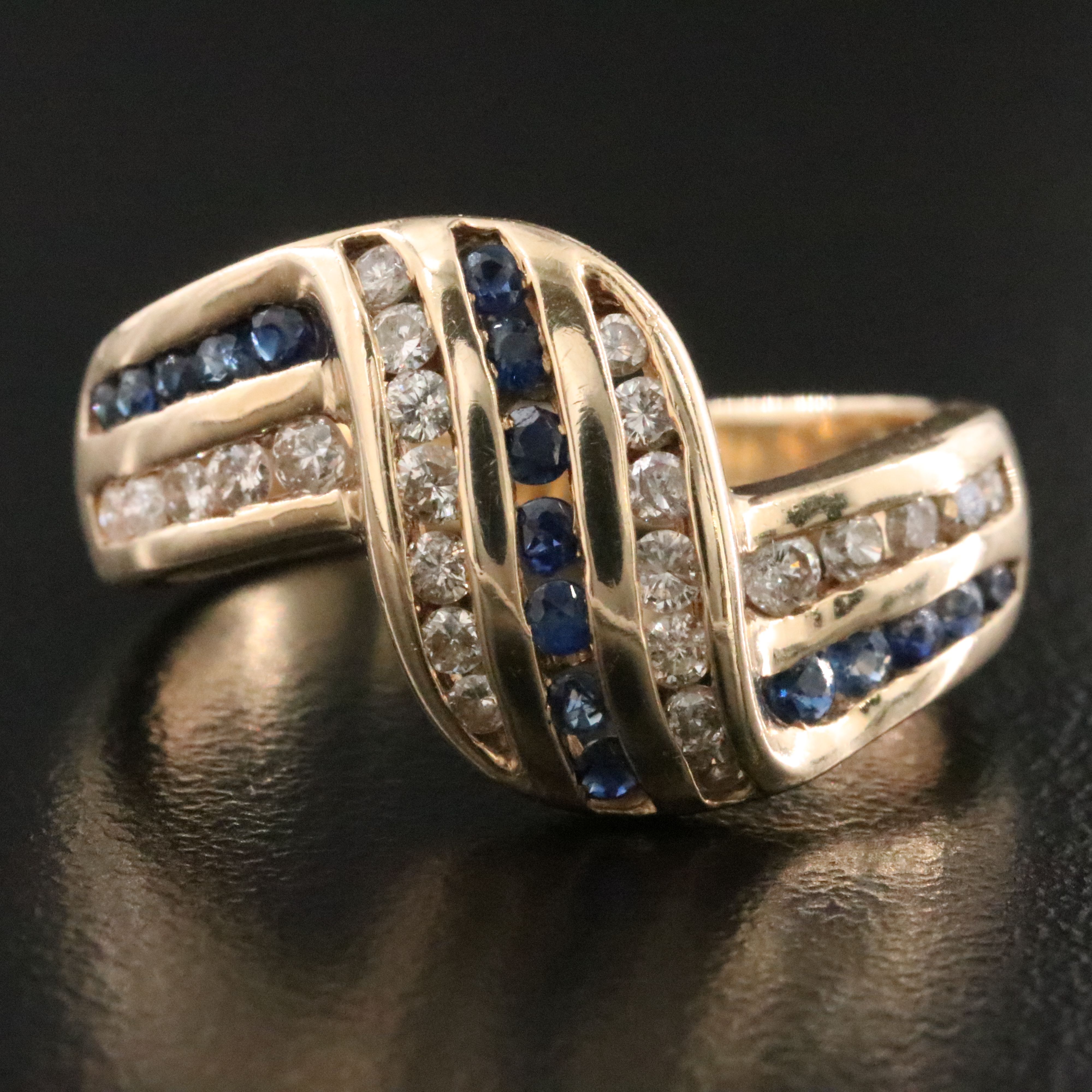 14K Sapphire and Diamond Ring