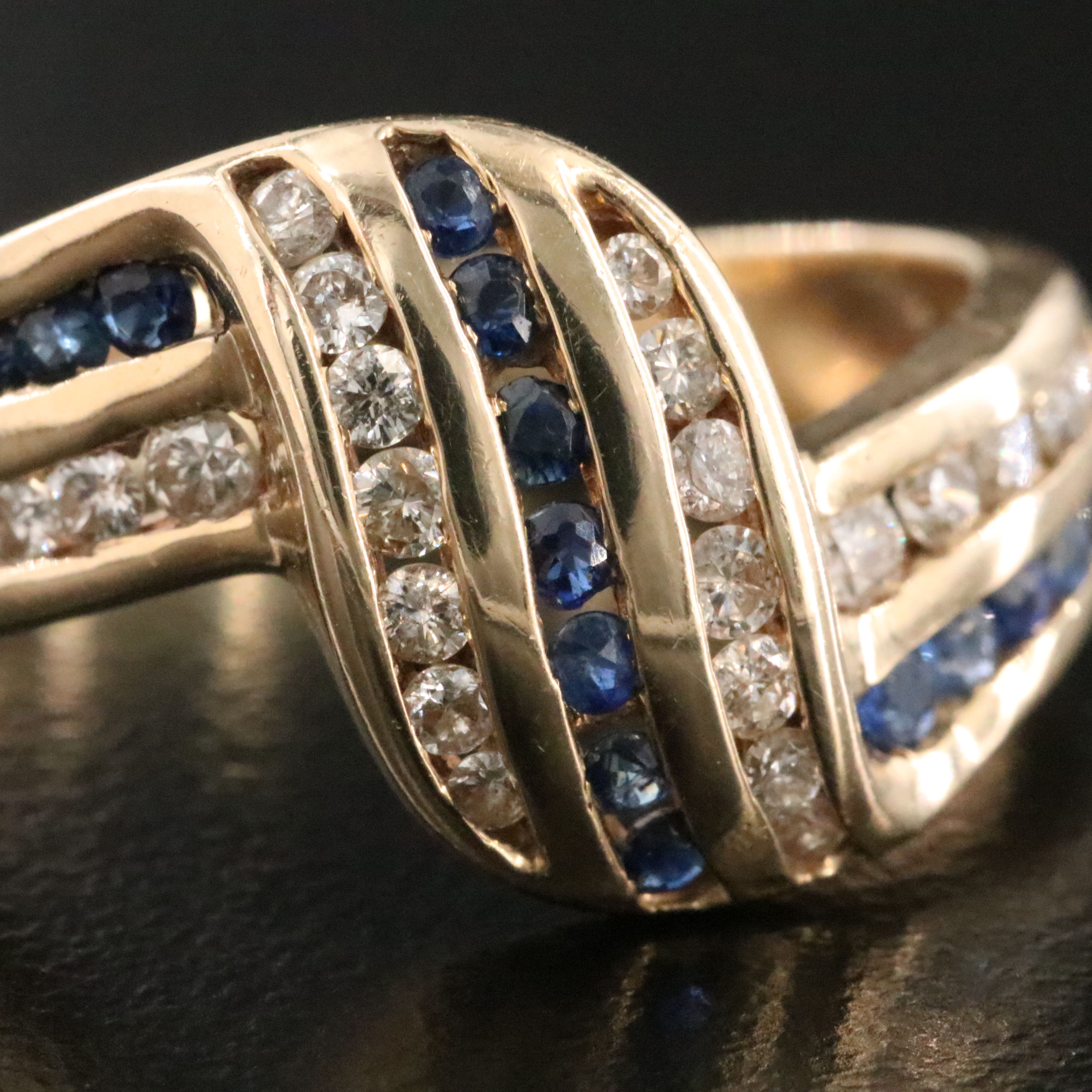 14K Sapphire and Diamond Ring