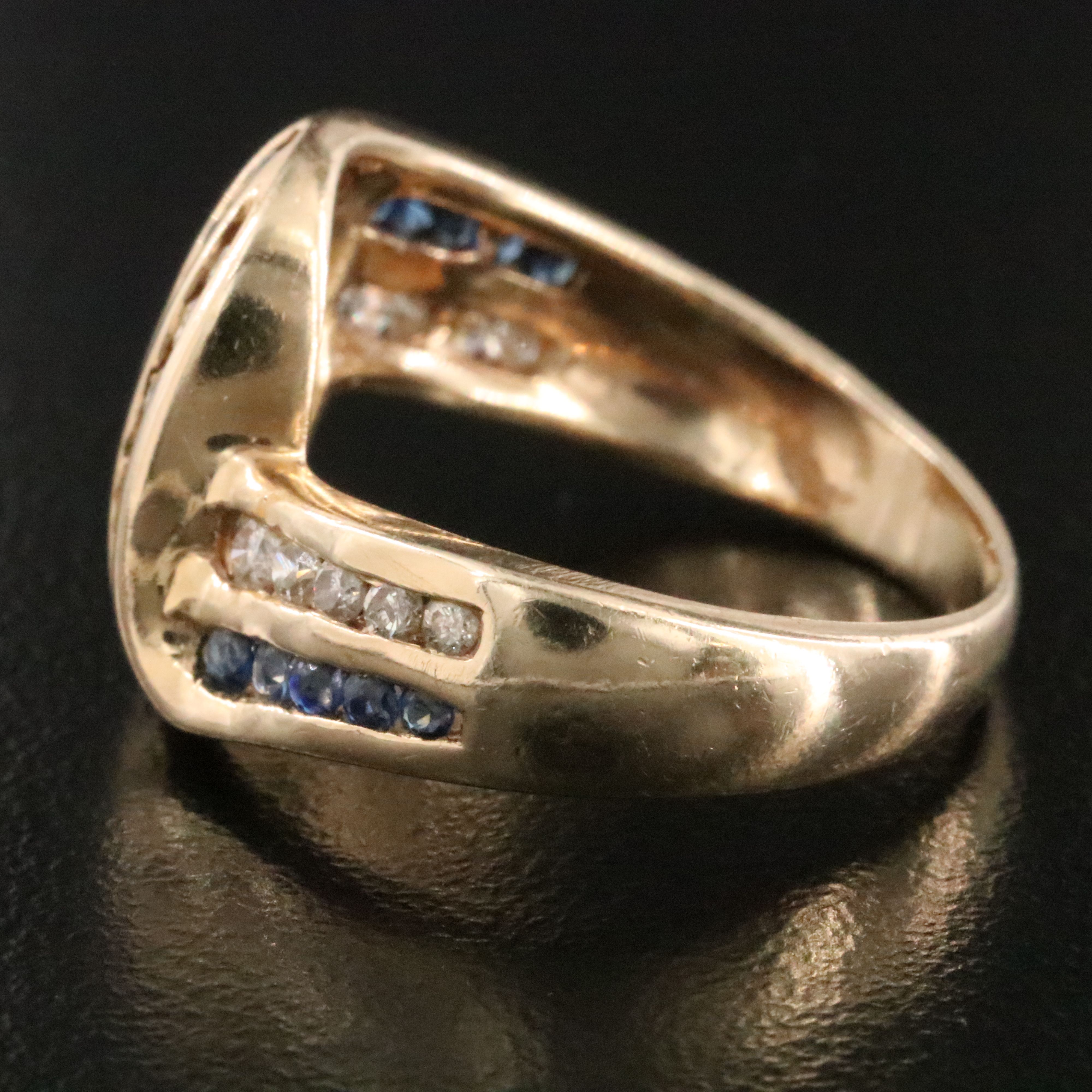14K Sapphire and Diamond Ring
