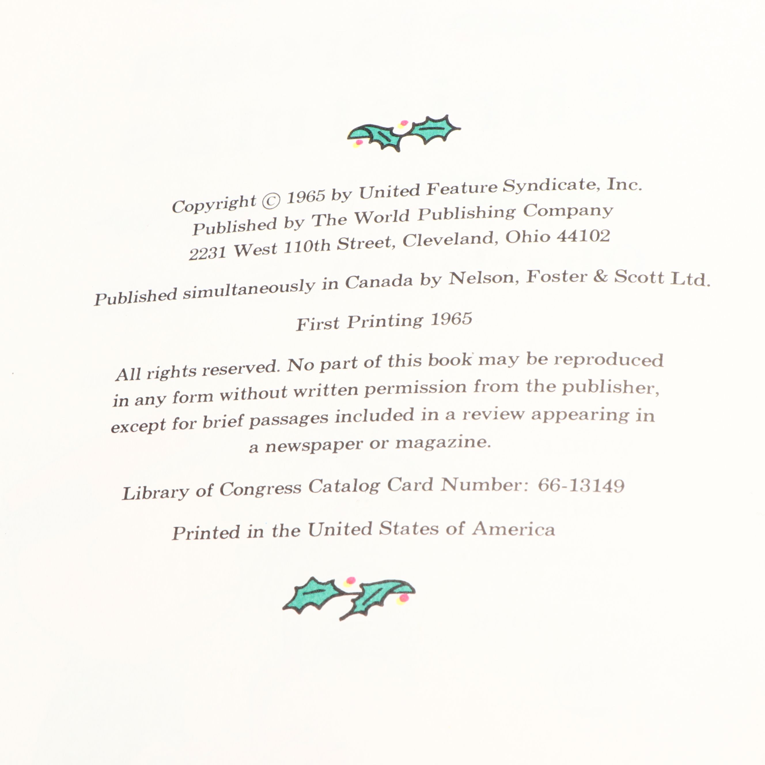 First Printing "A Charlie Brown Christmas" by Charles M. Schulz, 1965