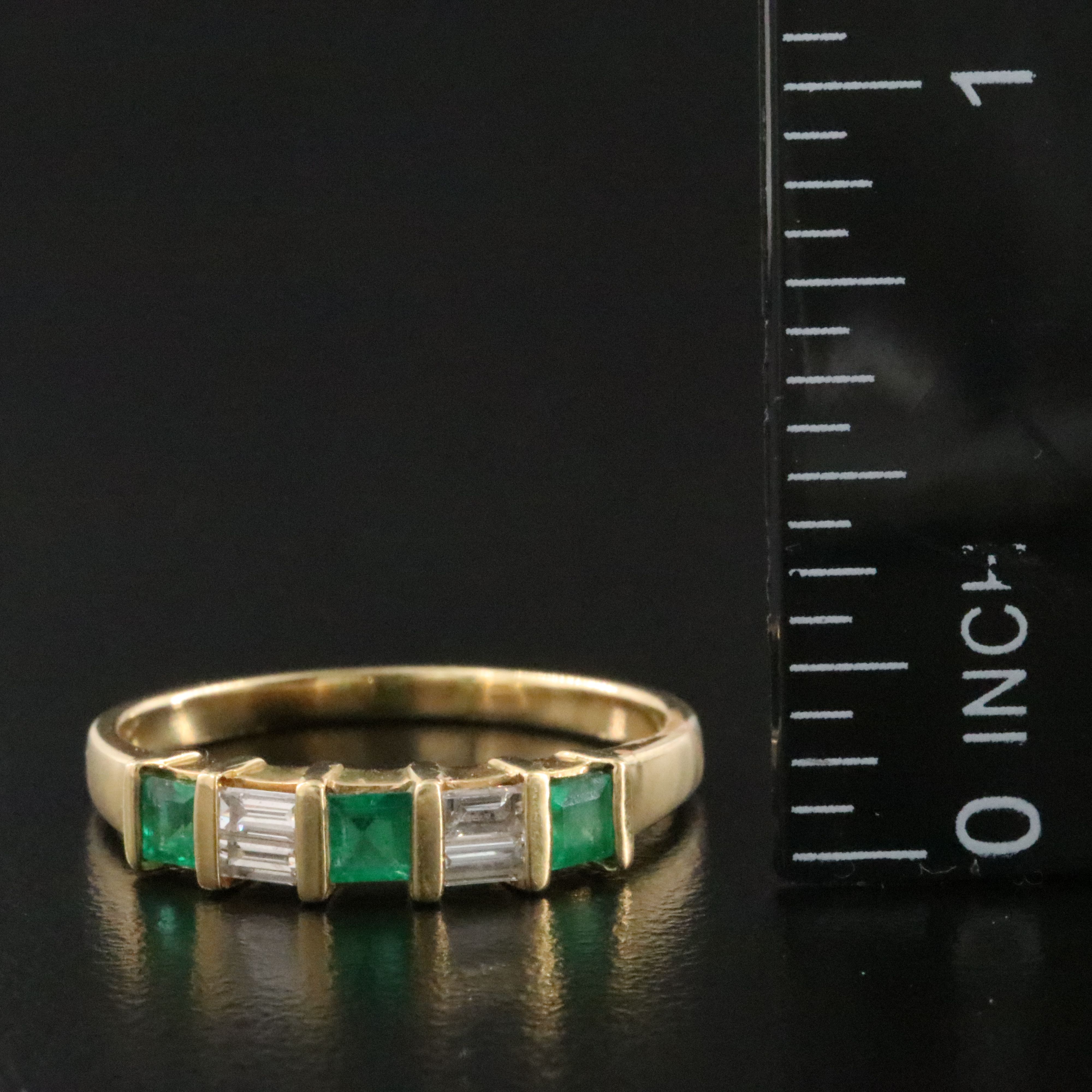 18K Emerald and Diamond Ring