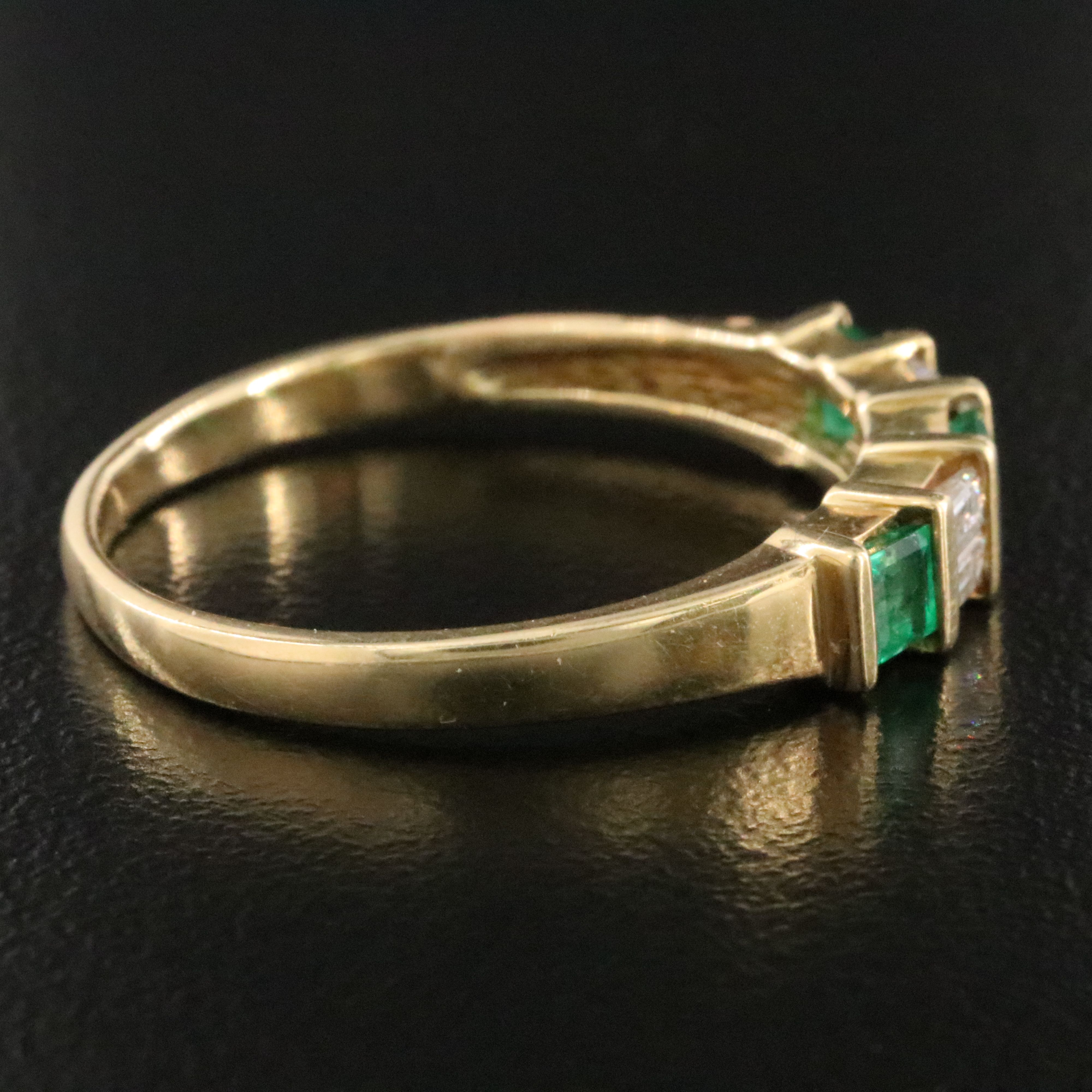 18K Emerald and Diamond Ring