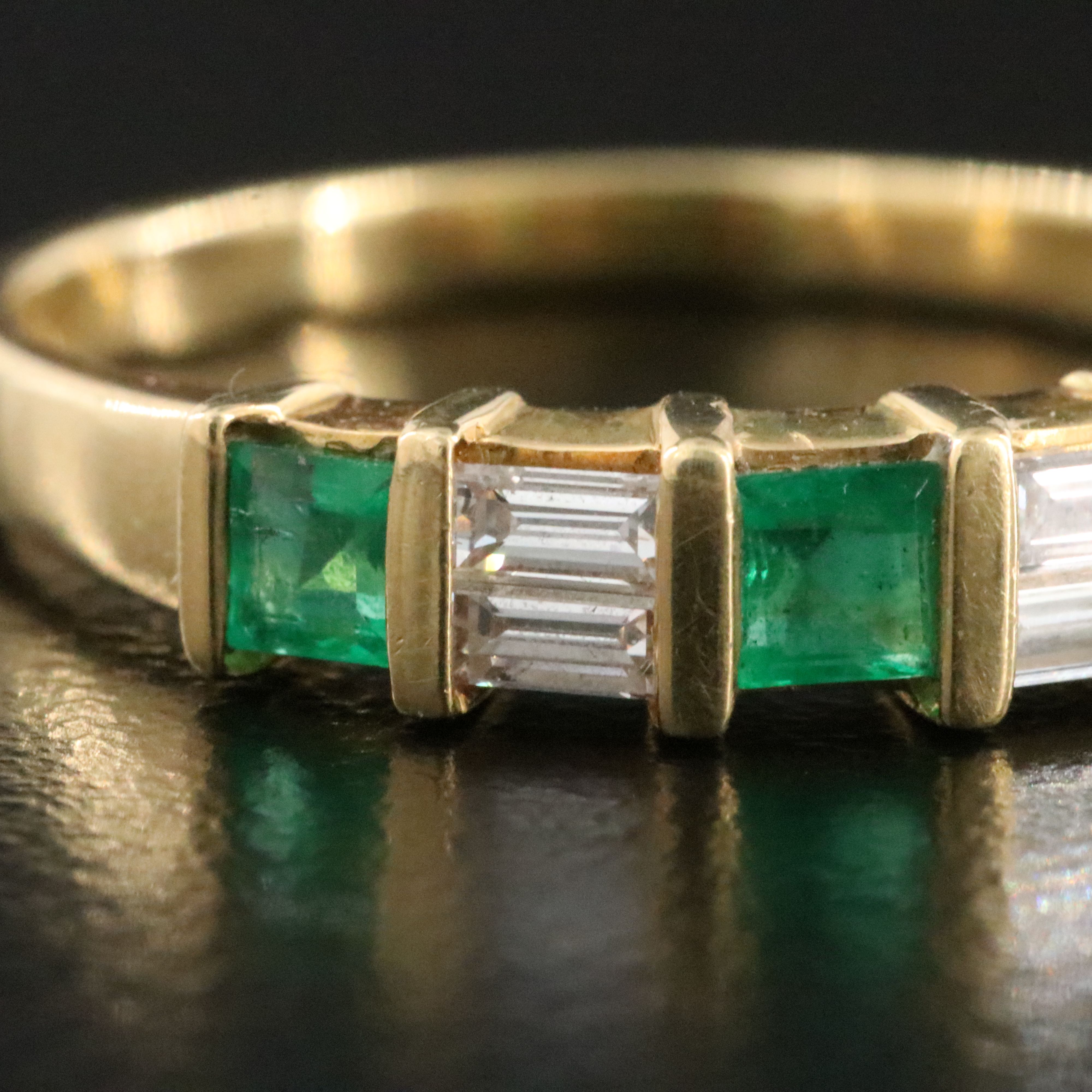 18K Emerald and Diamond Ring