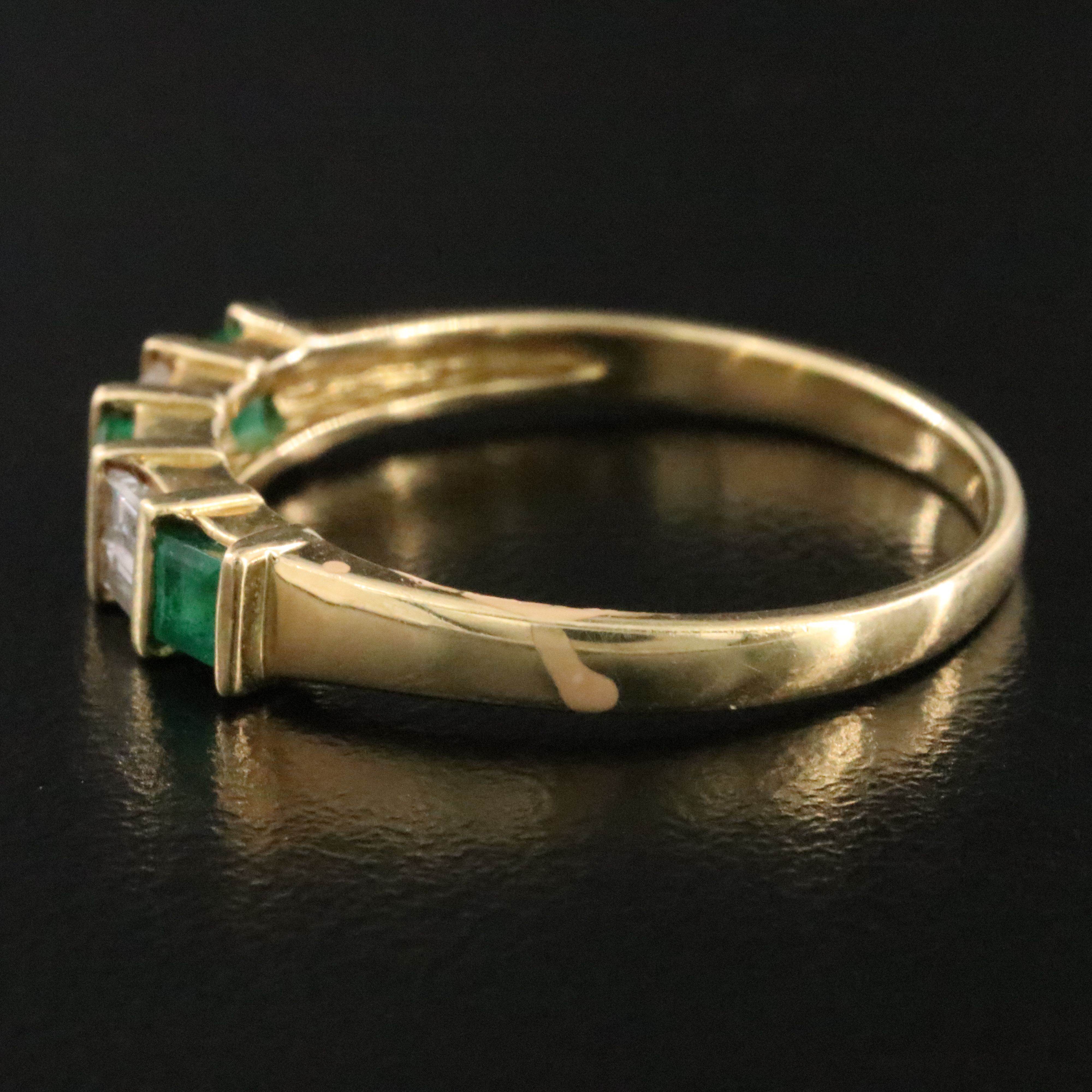 18K Emerald and Diamond Ring