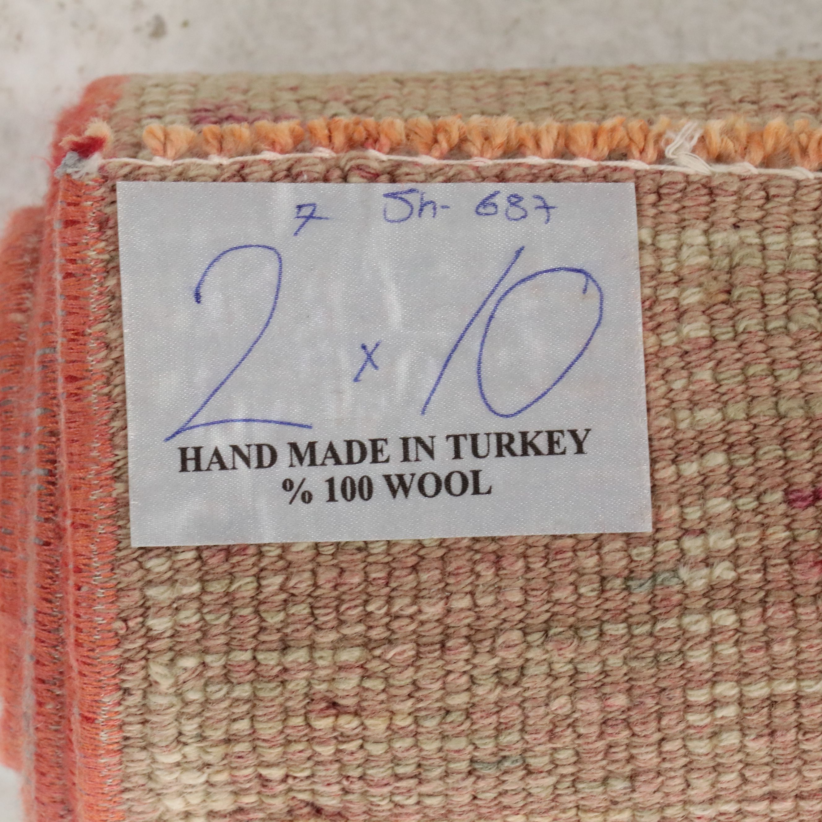 2'7 x 9'11 Hand-Knotted Turkish Anatolian Village Carpet Runner