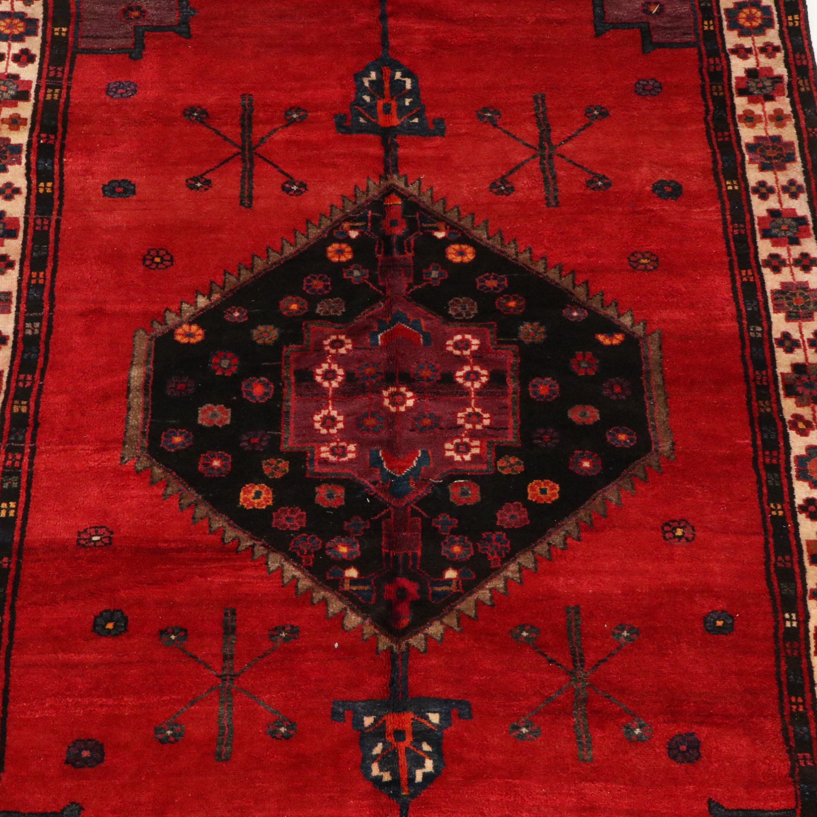 5'7 x 10'3 Hand-Knotted Persian Kurdish Area Rug