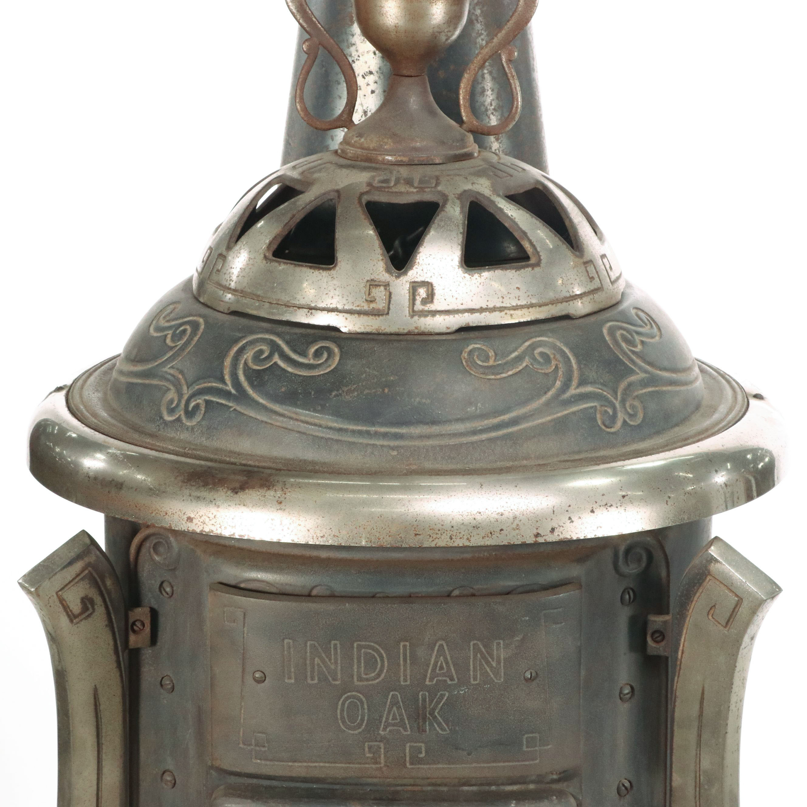 Indianapolis Stove Co. "Indian Oak 191" Cast Iron Parlor Stove