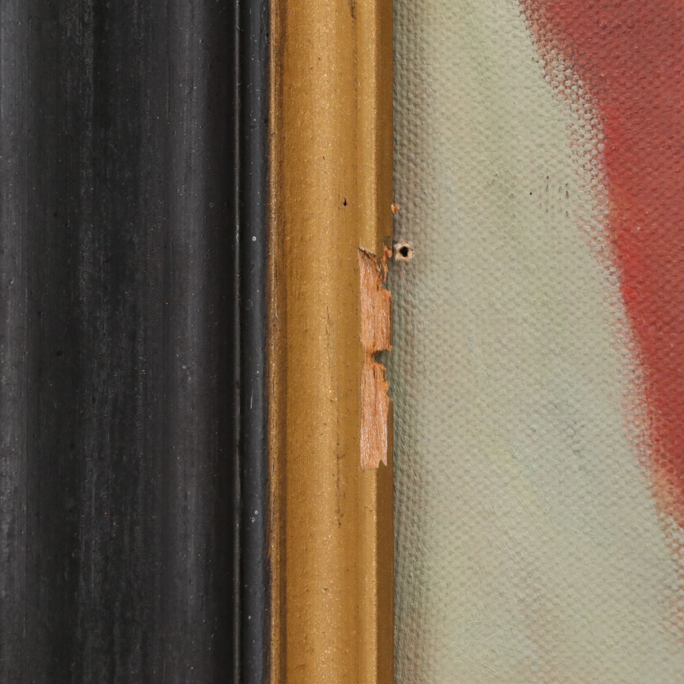 H. Soper Oil Portrait of Young Woman with Spaniel, Circa Early 20th Century