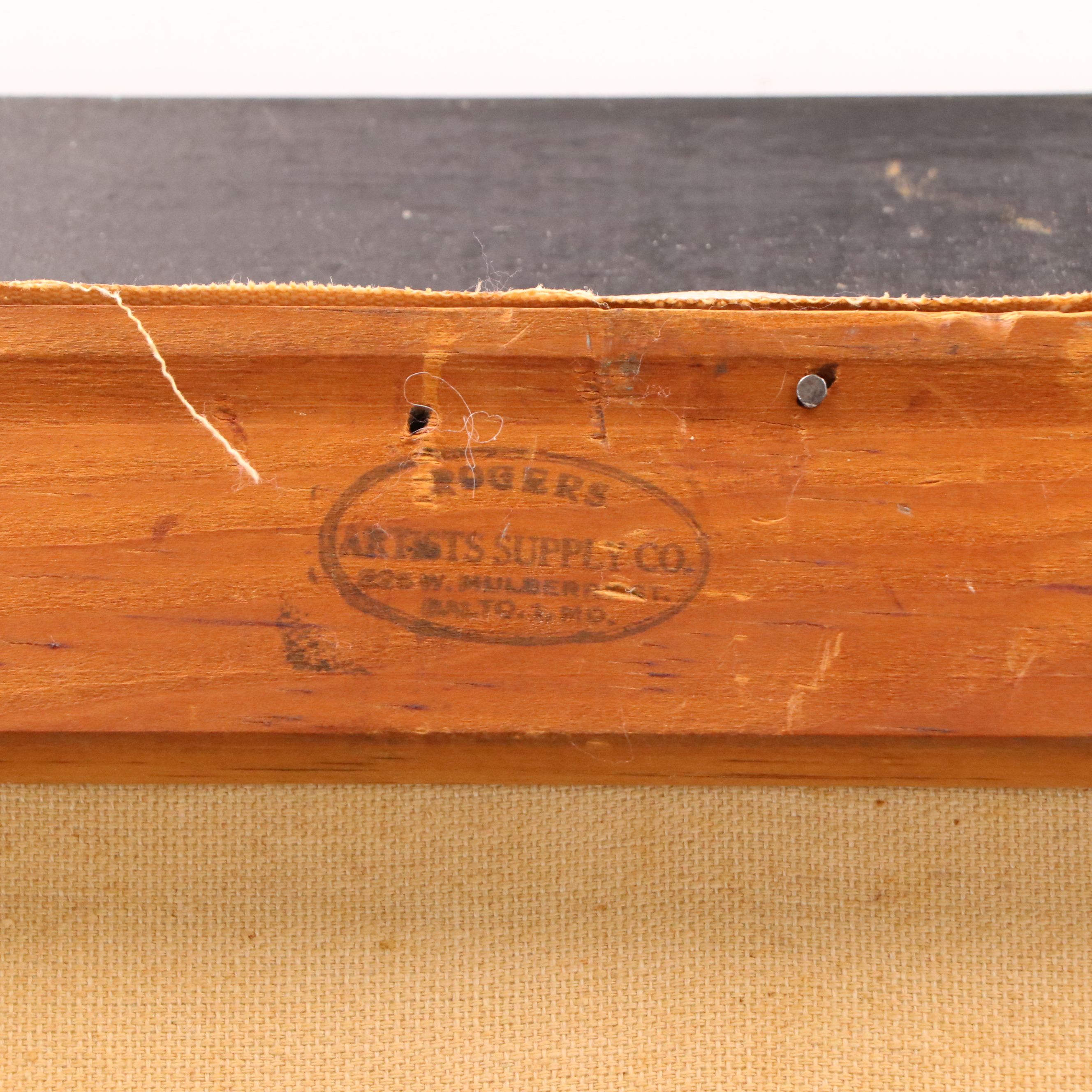 H. Soper Oil Portrait of Young Woman with Spaniel, Circa Early 20th Century