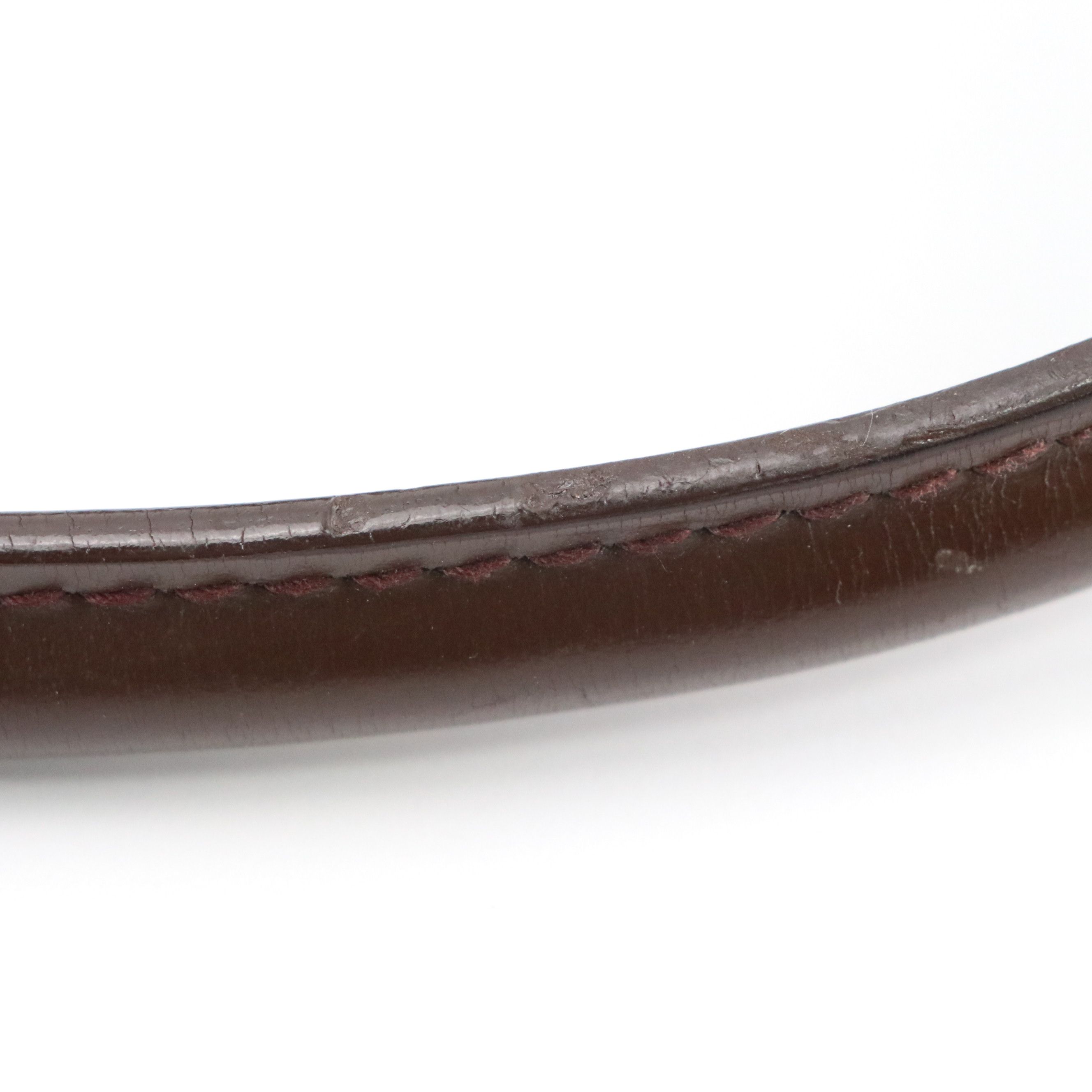 Louis Vuitton Sac Plat Tote Bag in Damier Ebene Canvas and Brown Leather