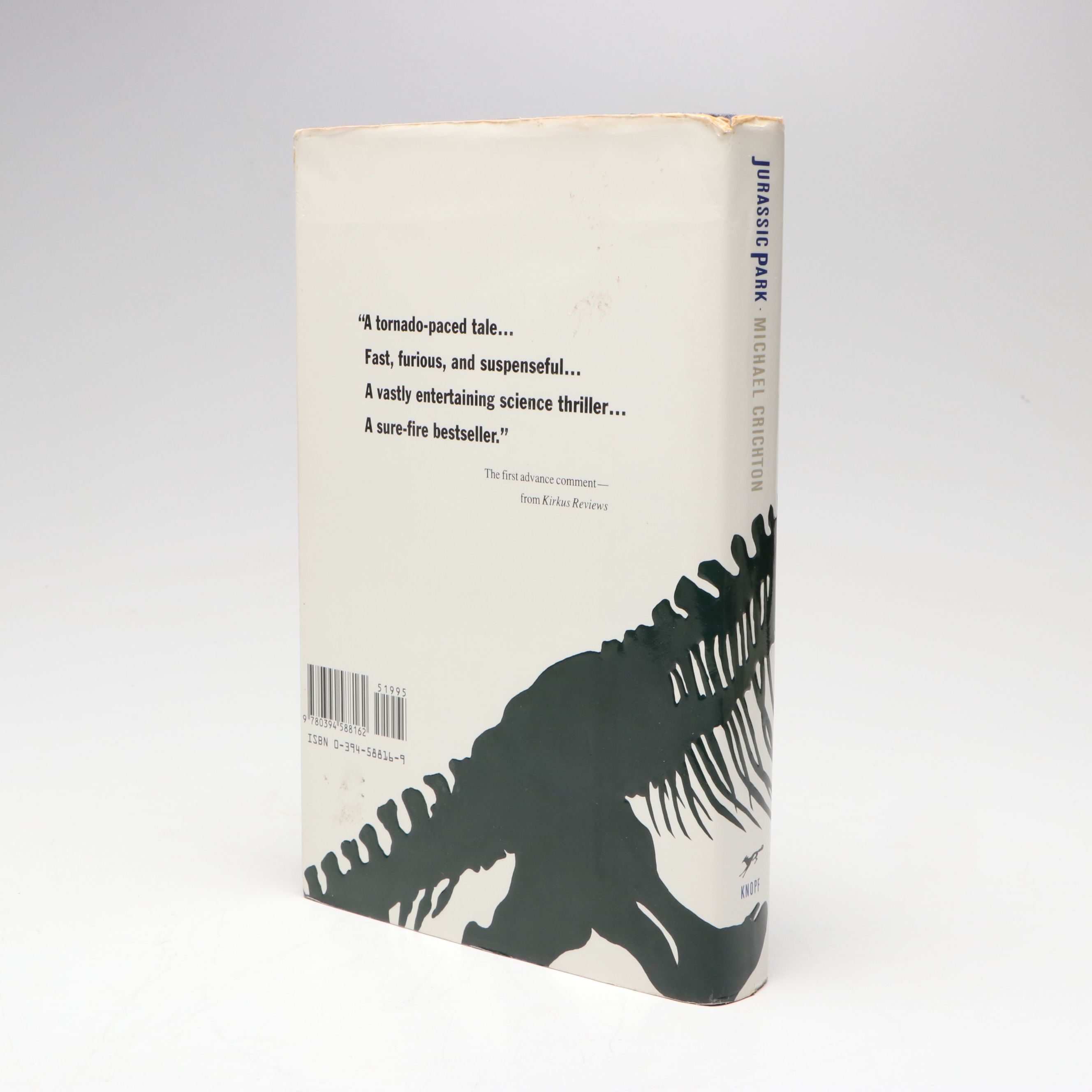 First Trade Edition "Jurassic Park" by Michael Crichton, 1990