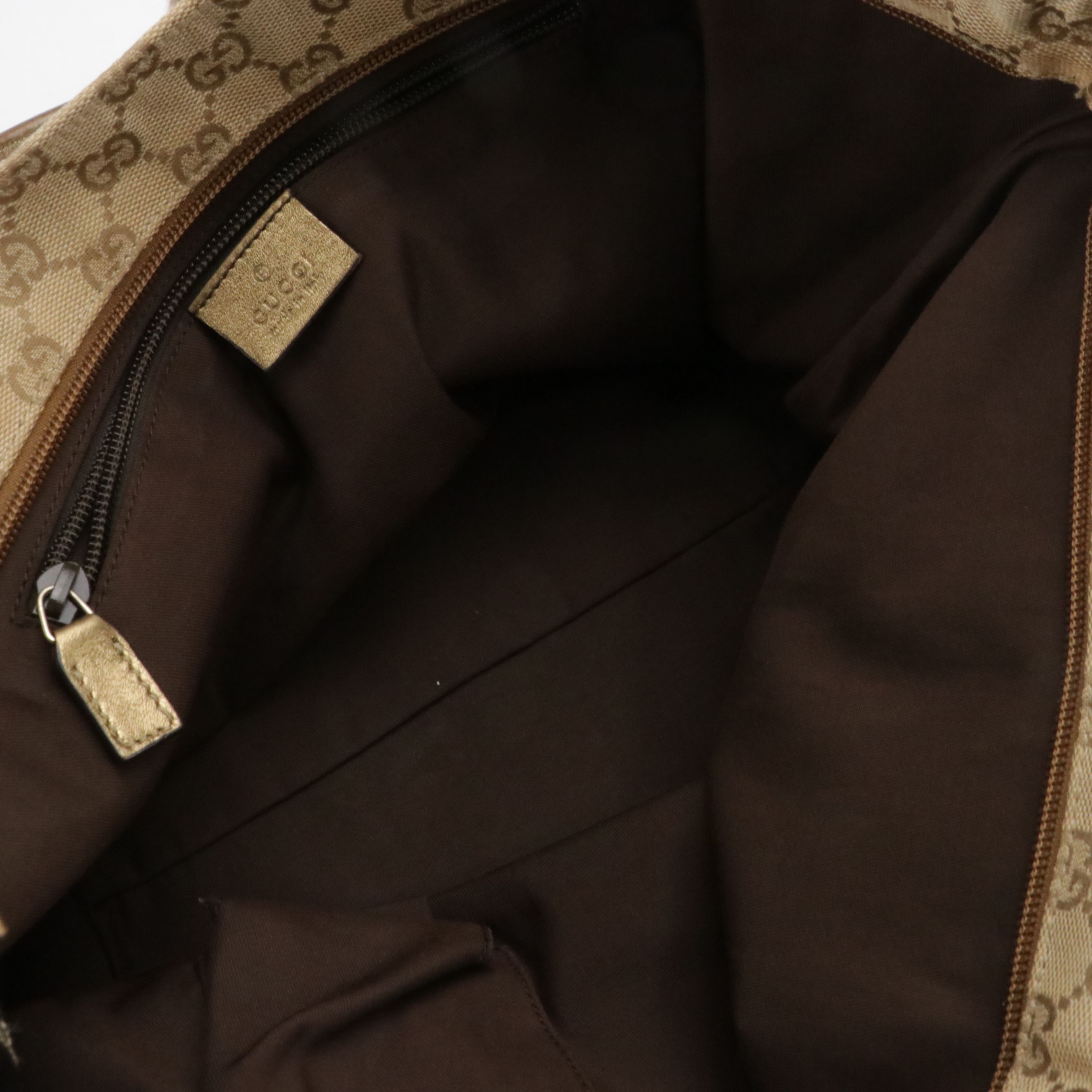 Gucci GG Jacquard Canvas and Metallic Leather Medium Tote Bag
