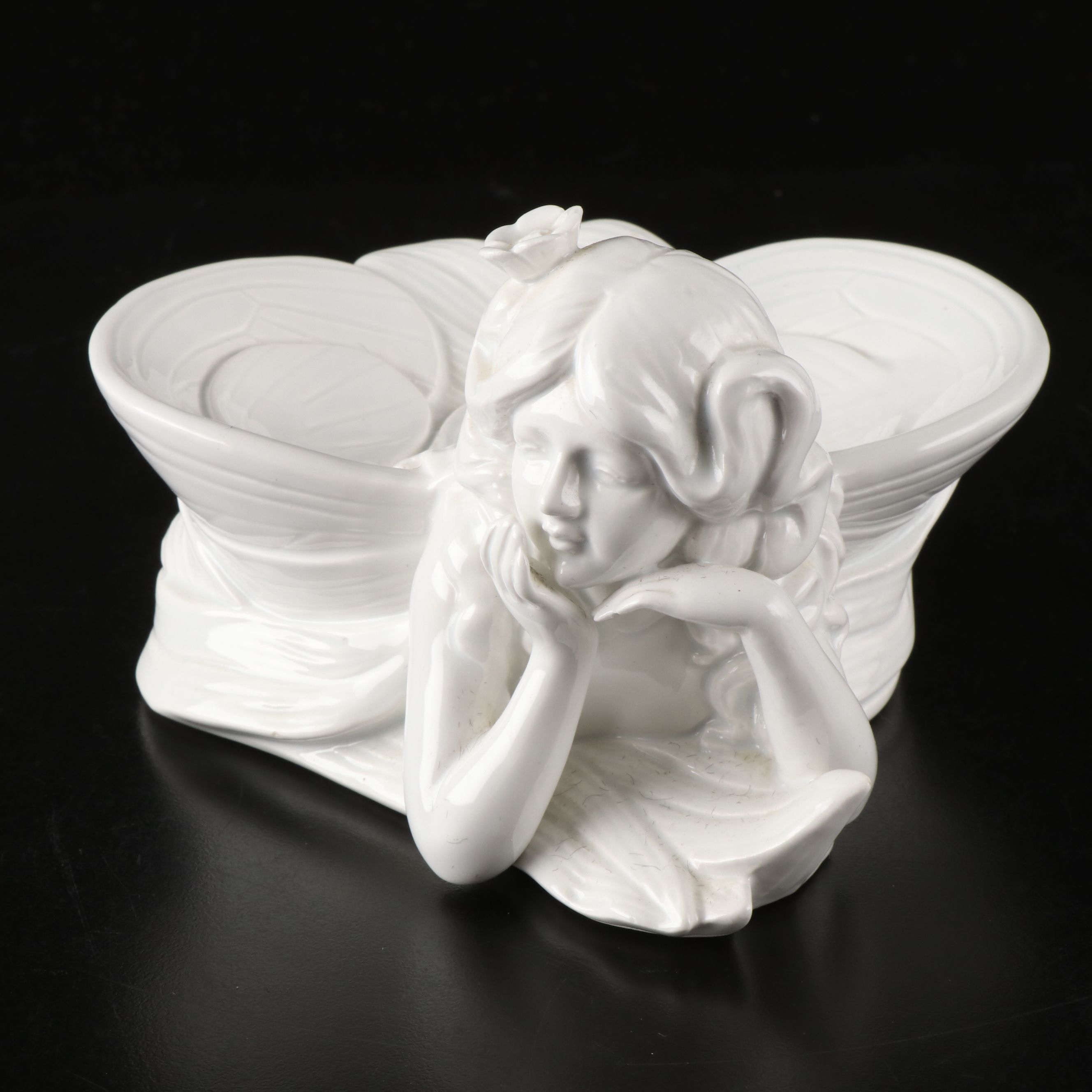 Fitz & Floyd "Fairies" Ceramic Mirror, Vase, Candle Holder and More Accessories